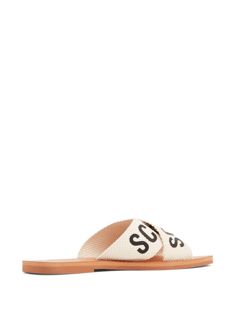 logo-print straps slides Product Image