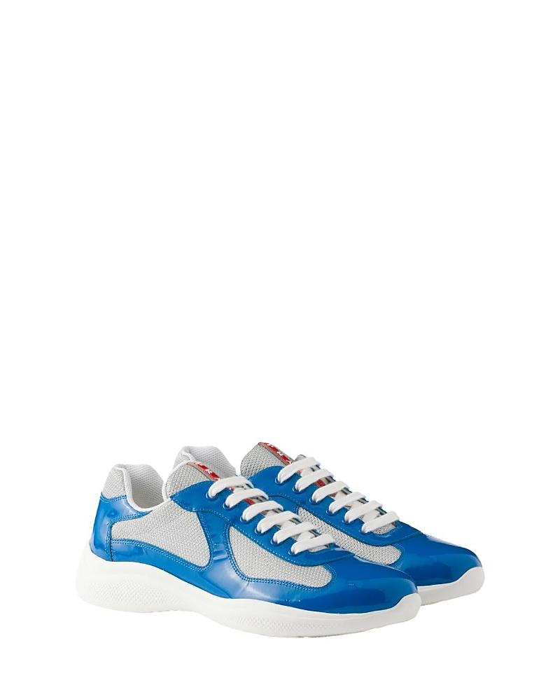 Prada Mens Patent Leather and Technical Fabric Prada Americas Cup Sneakers Product Image
