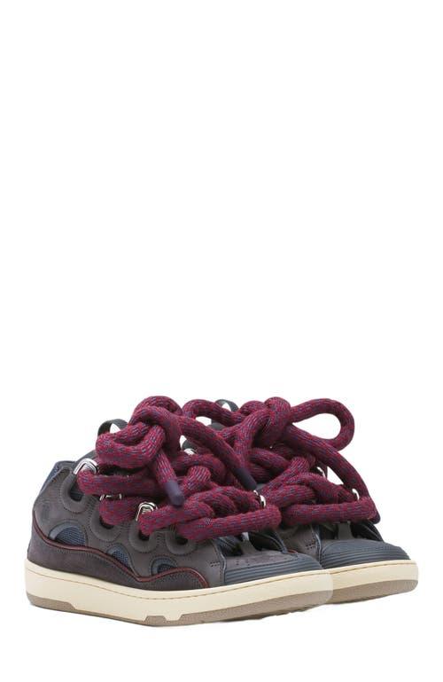 Womens Curb Sneakers In Leather With Snake Laces Product Image