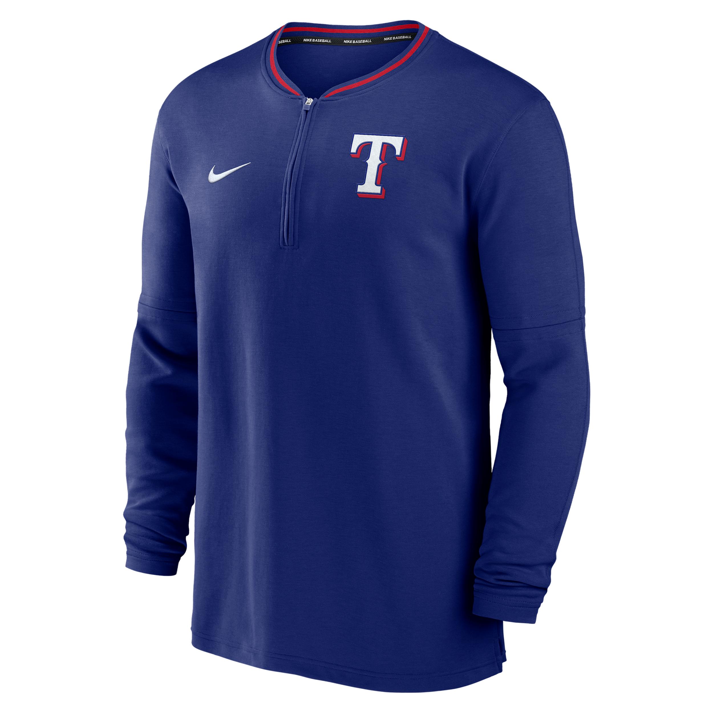 Texas Rangers Authentic Collection Nike Mens Dri-FIT MLB 1/2-Zip Long-Sleeve Top | 014G198NTER-2G4 Product Image