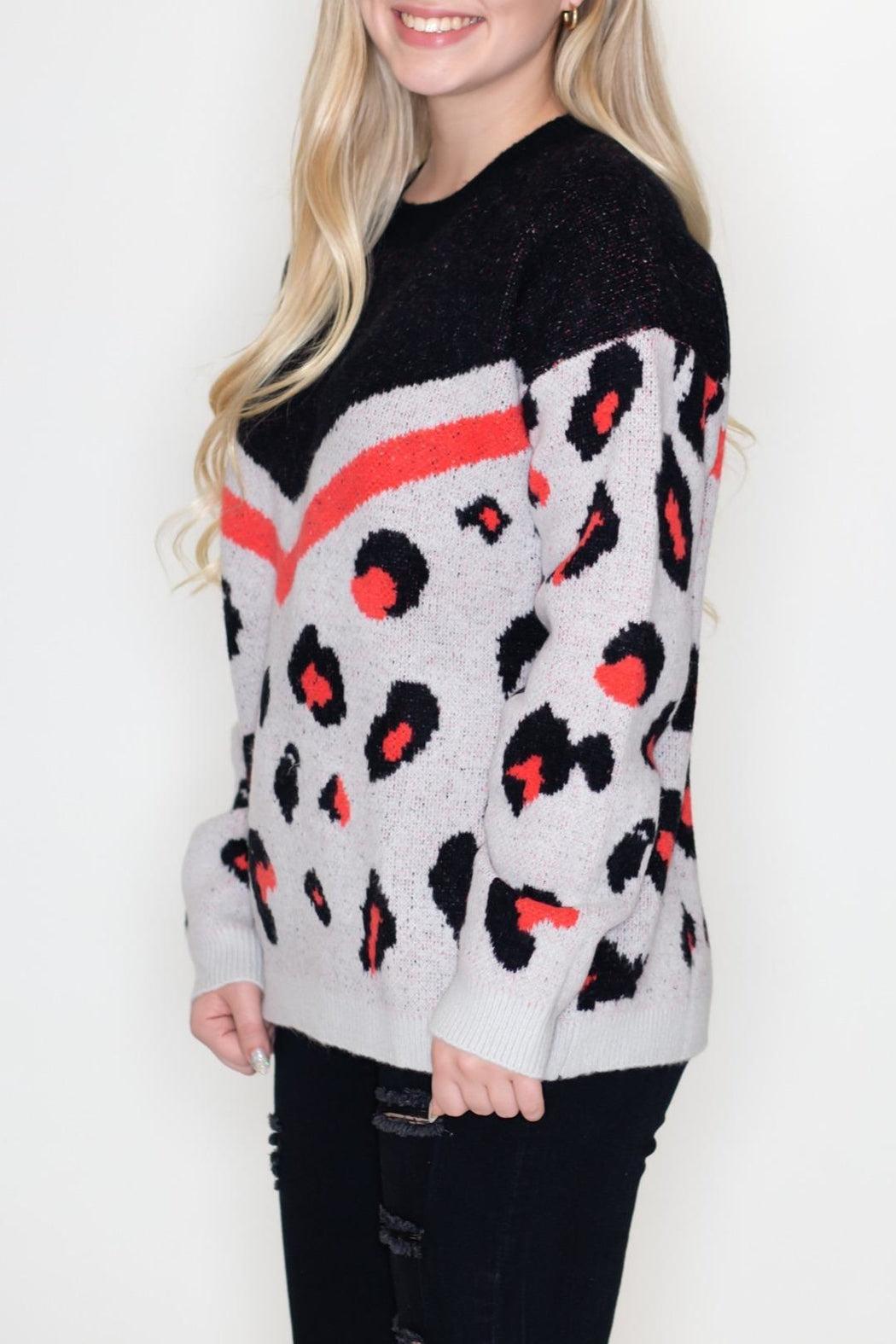 Leopard Print Sweater Product Image