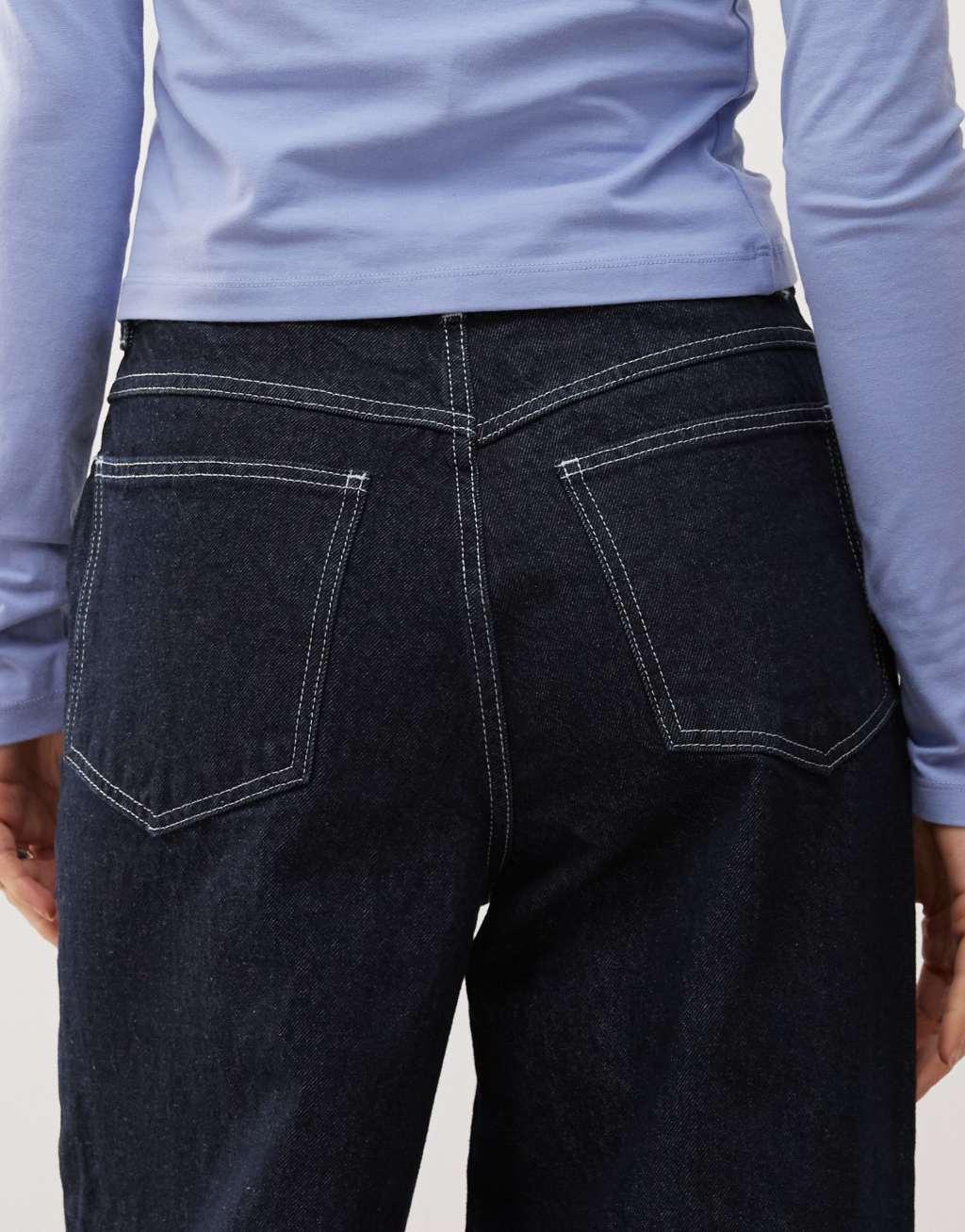 COLLUSION X003 wide leg jeans in rinsewash Product Image