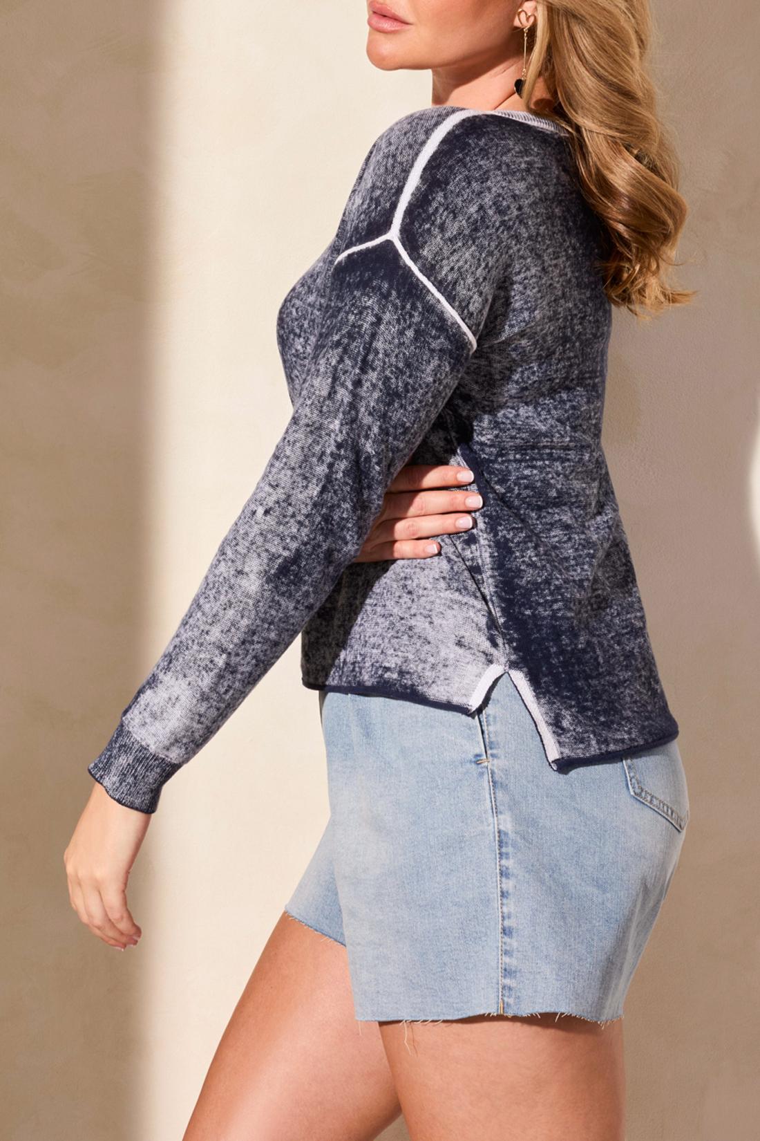 Lightweight Cotton V-Neck Sweater Product Image