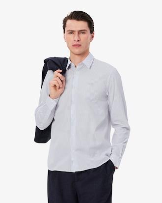 Regular Fit Striped Poplin Shirt Product Image