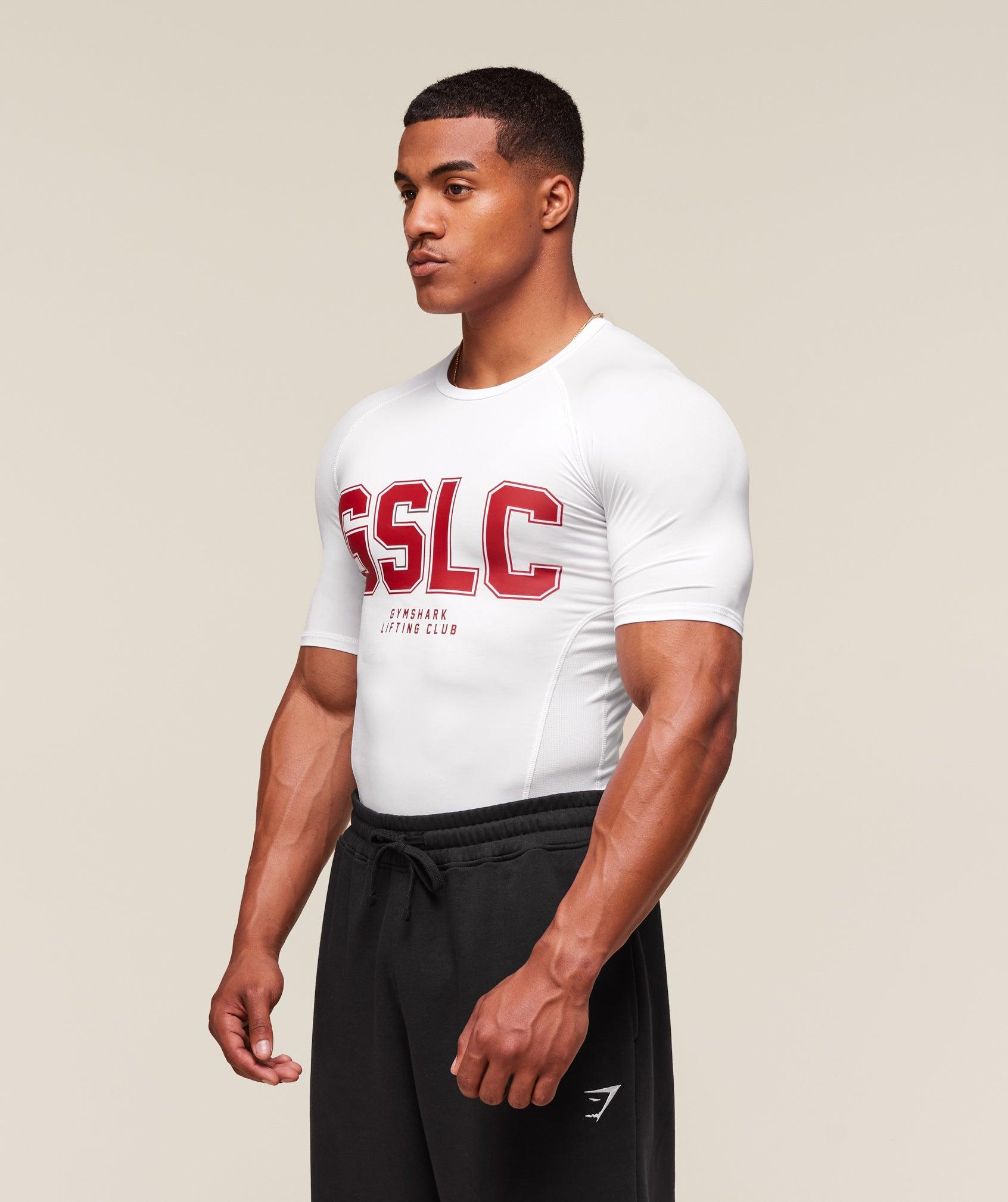 Gymshark GSLC Baselayer T-Shirt - White Male Product Image