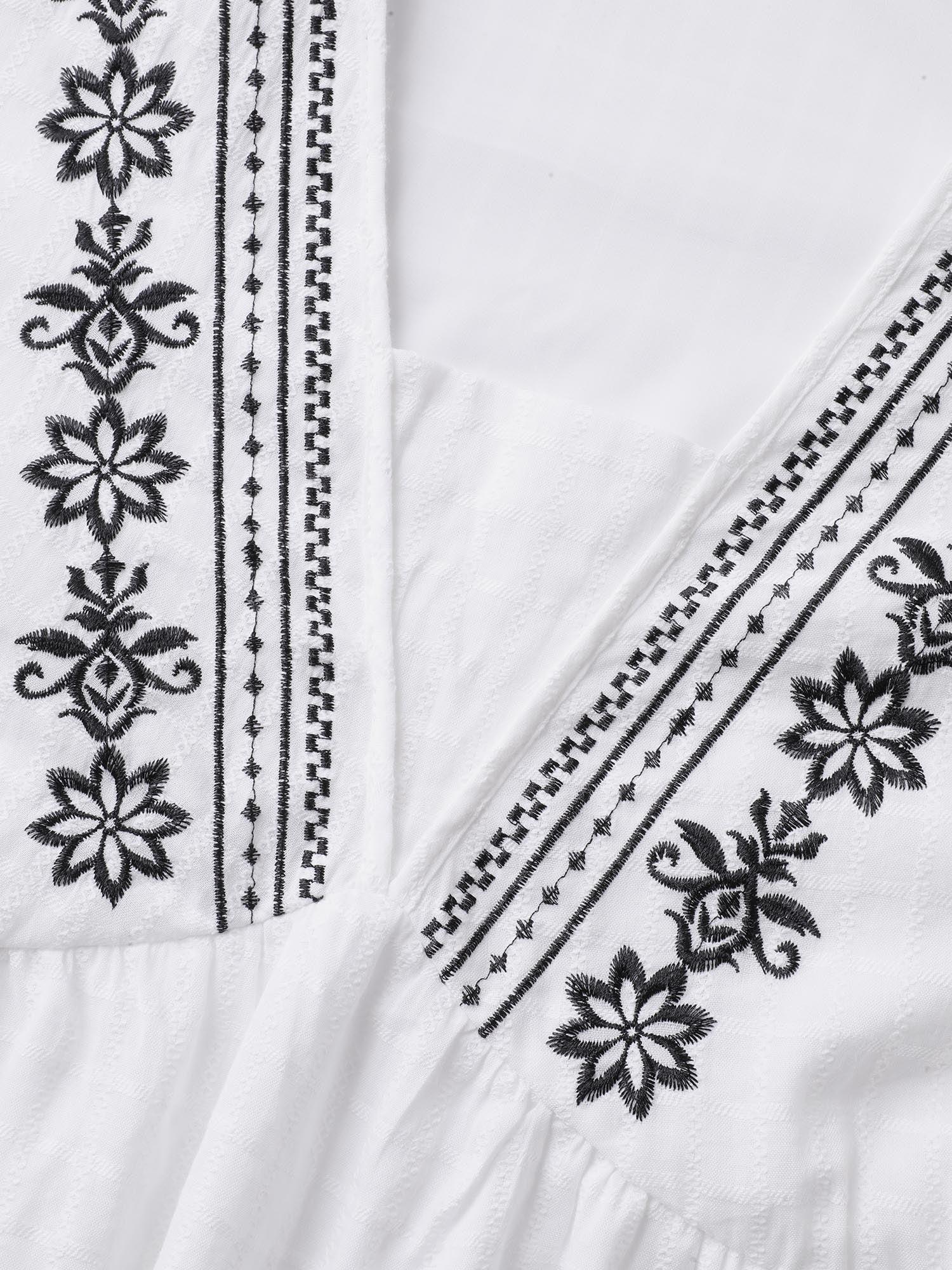 Pure Cotton Jacquard Embroidered Tank Top Female Product Image