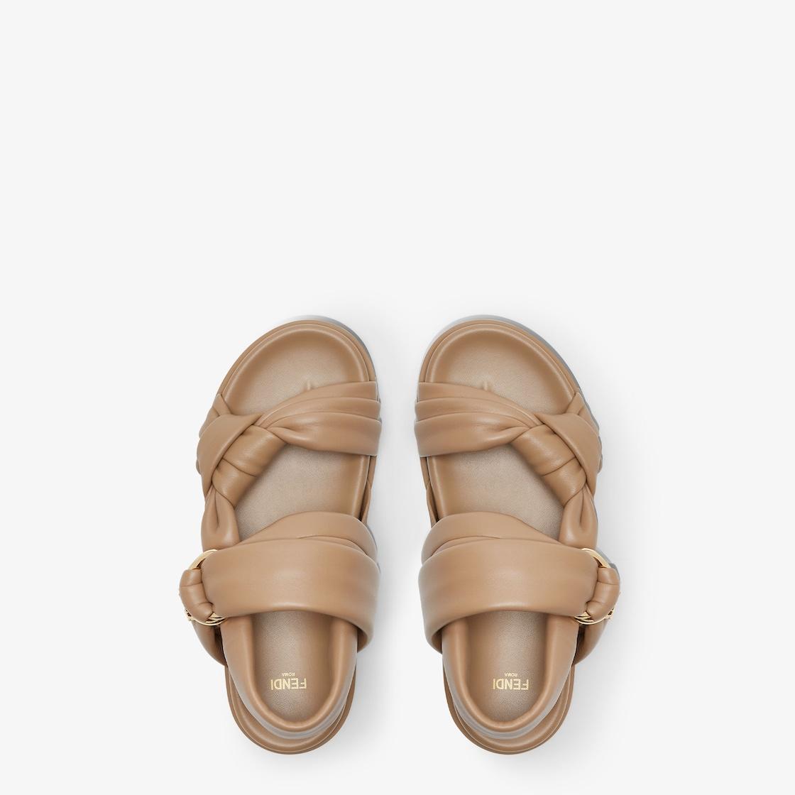 Fendi FeelBeige nappa leather sandals Product Image