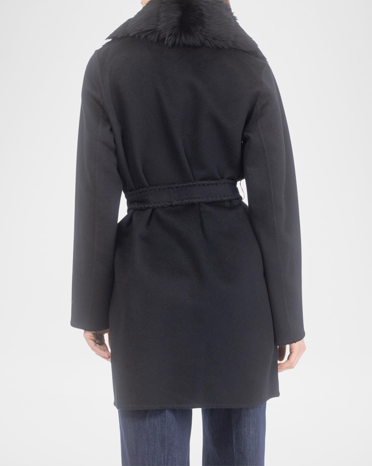 Womens Merino Shearling Lamb Stroller with Embroidered Trim Product Image