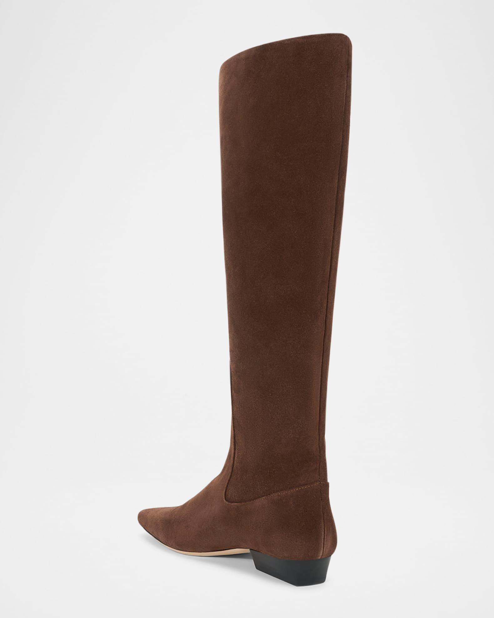 Wally Suede Flat Knee-High Boots  Product Image