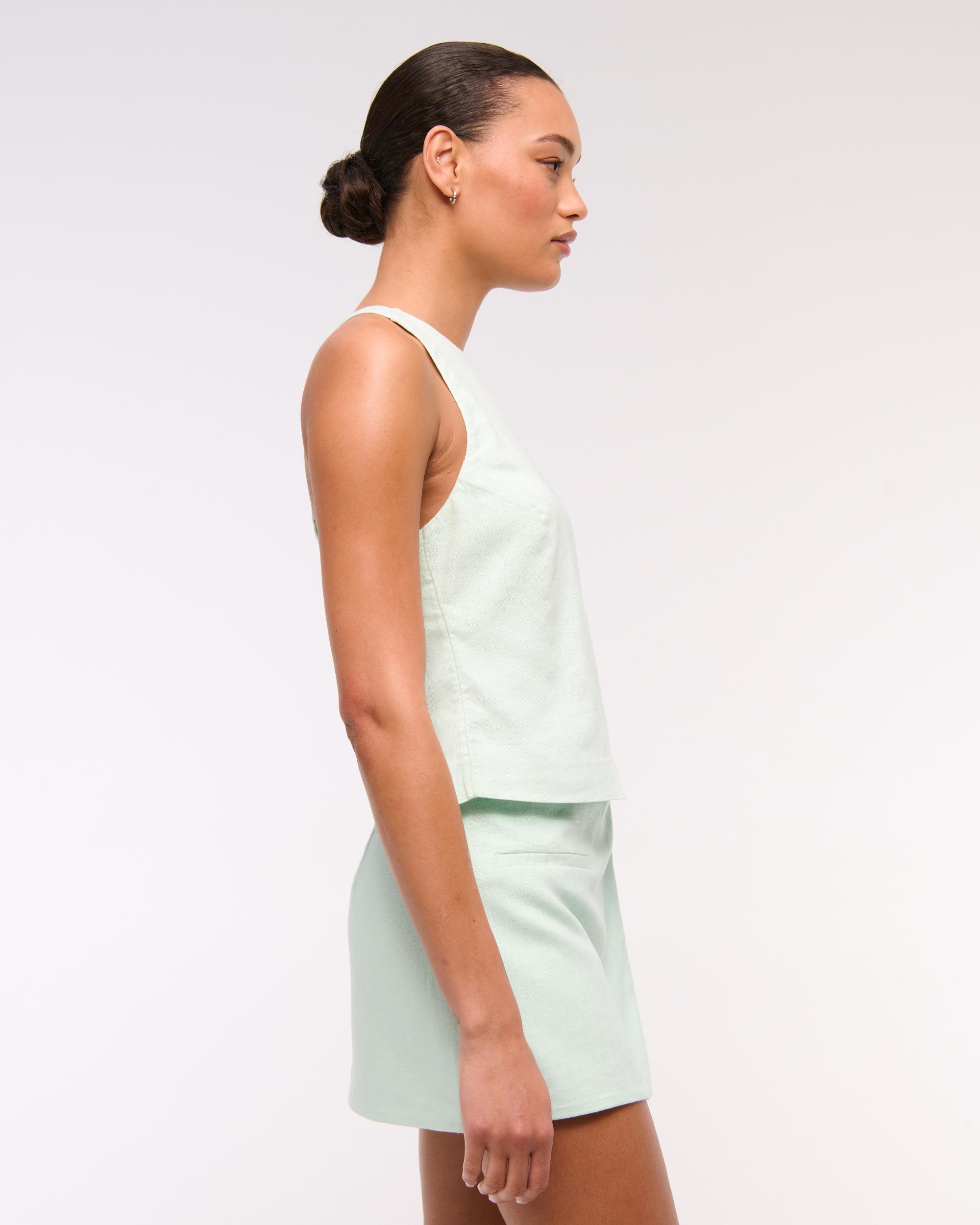 Mid Rise Tailored Micro Wrap Mini Skort Product Image