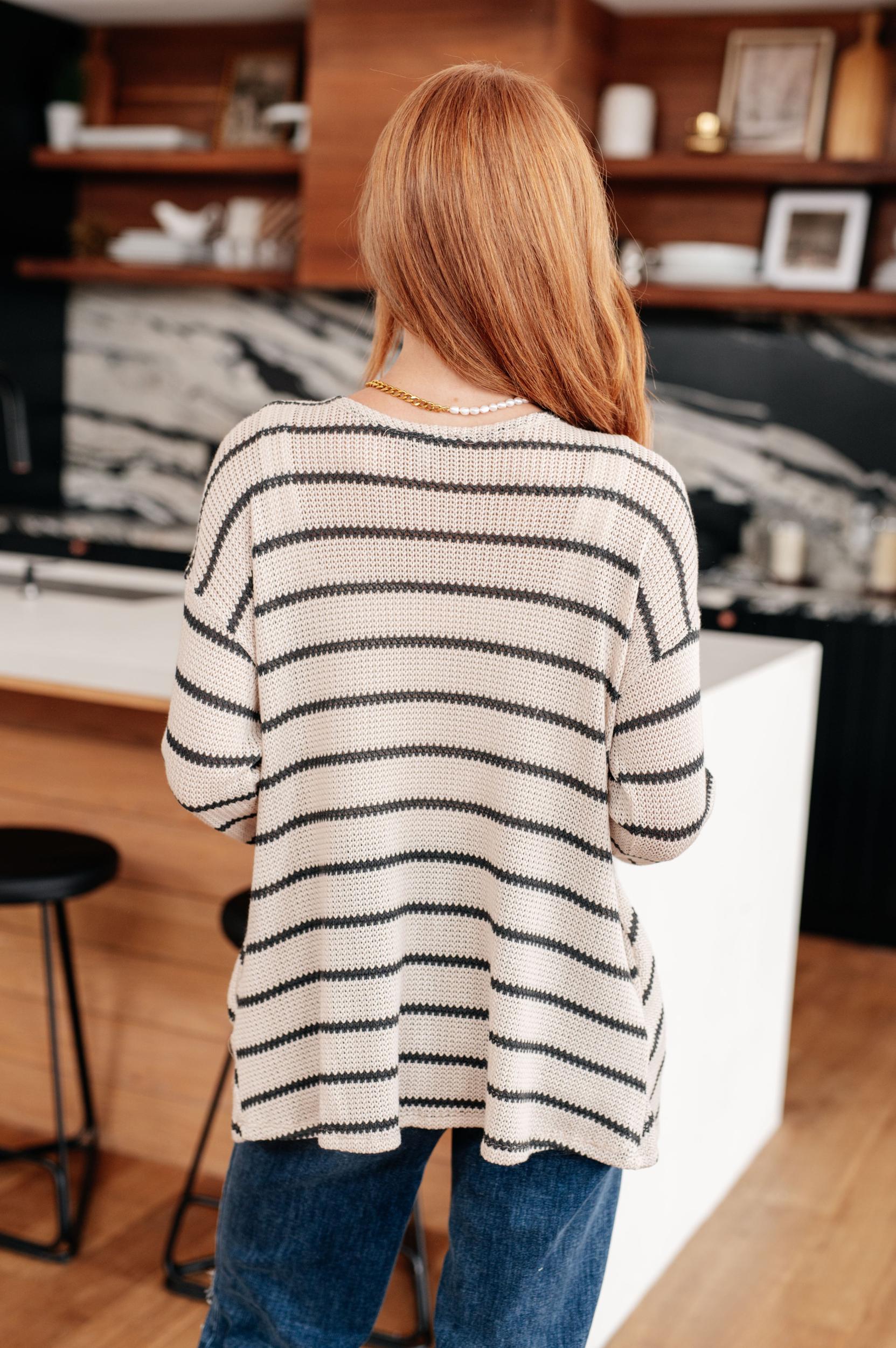 Weekend Adventure Striped Longline Cardigan Product Image