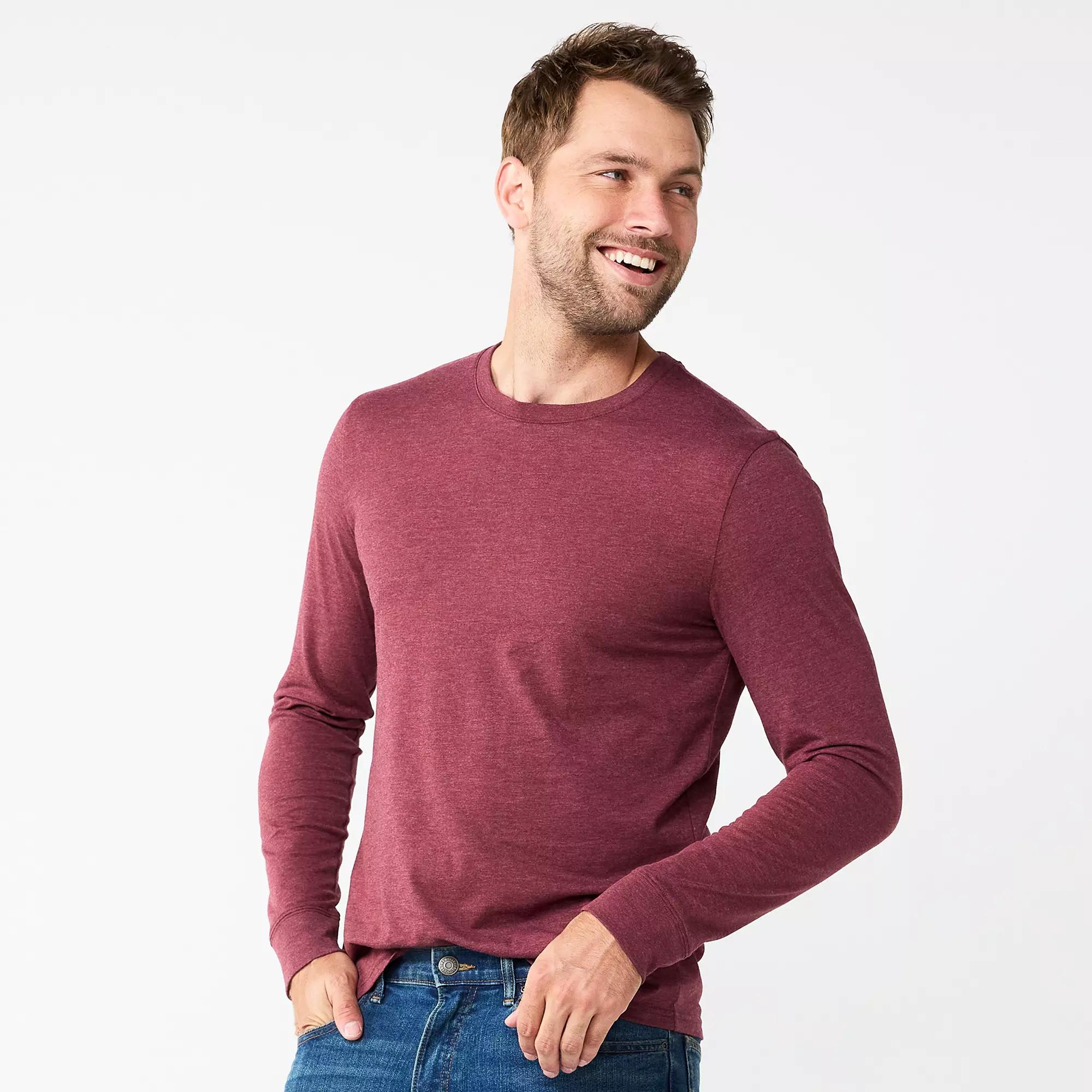 Men's Sonoma Goods For Life® Supersoft Long Sleeve Crewneck Tee,  Product Image