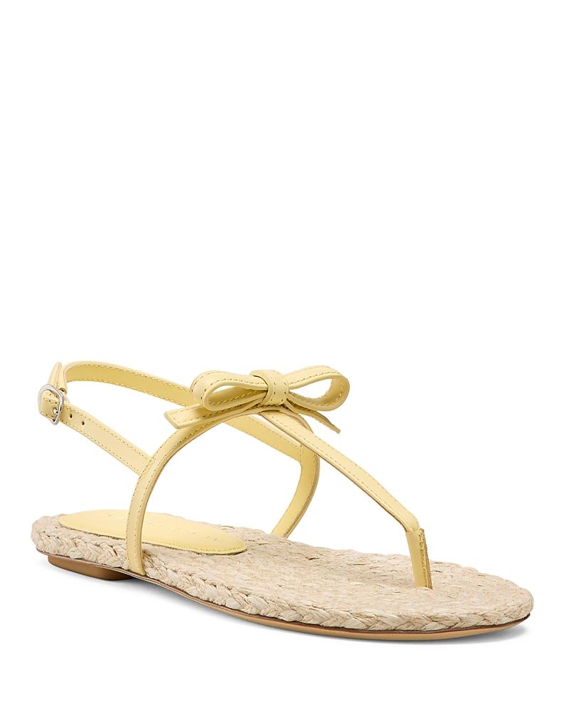 Womens Felicity Bow-Detailed Leather Espadrille T-Strap Sandals Product Image