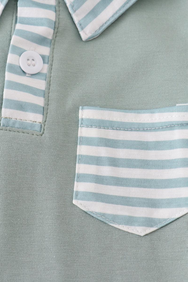 Sage stripe button down shirt Product Image