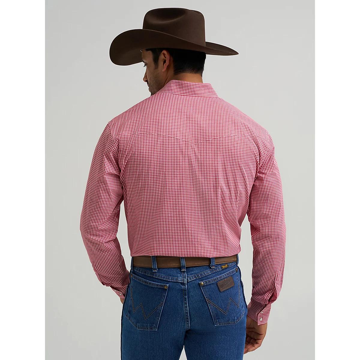 Men's Wrinkle Resist Long Sleeve Western Snap Plaid Shirt Checks Product Image