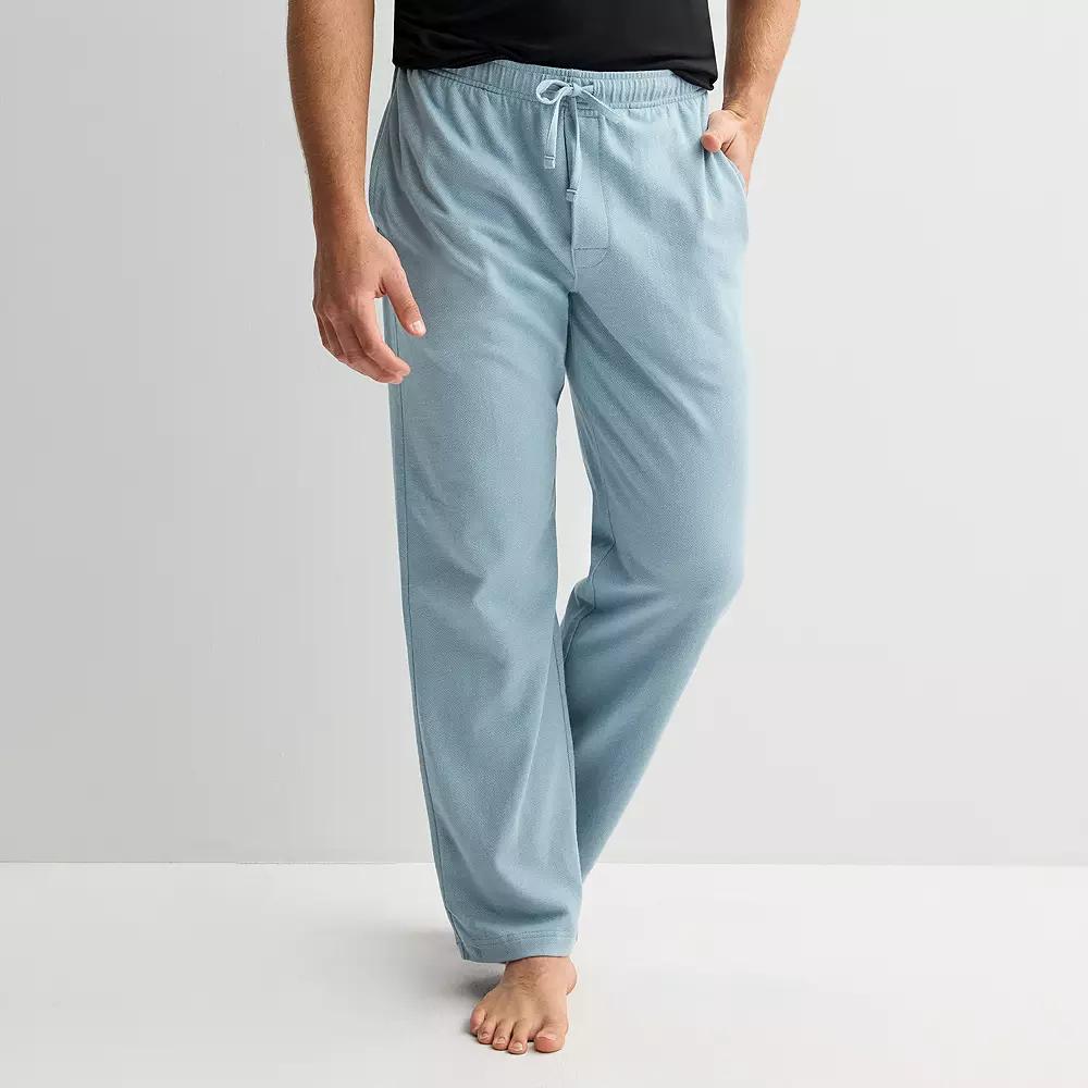 Men's Sonoma Goods For Life® Essential Knit Pajama Pants, Size: Small, Blue Herringbone Product Image