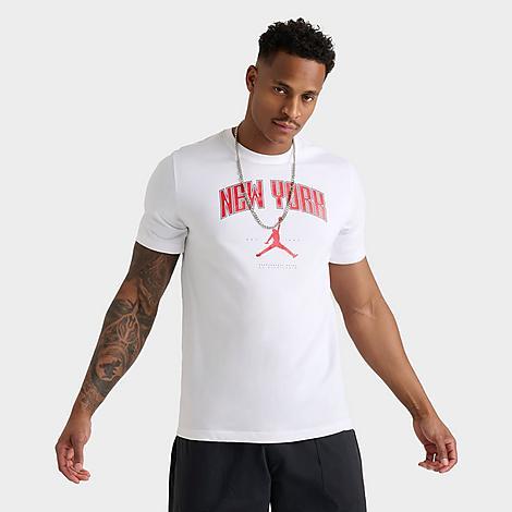 Jordan Mens Jordan NY City LBR Short Sleeve Crew - Mens White Product Image