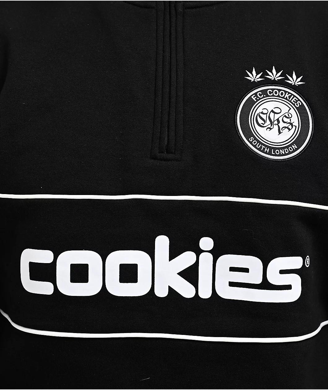Cookies Hooliganism Black Quarter Zip Sweatshirt Product Image