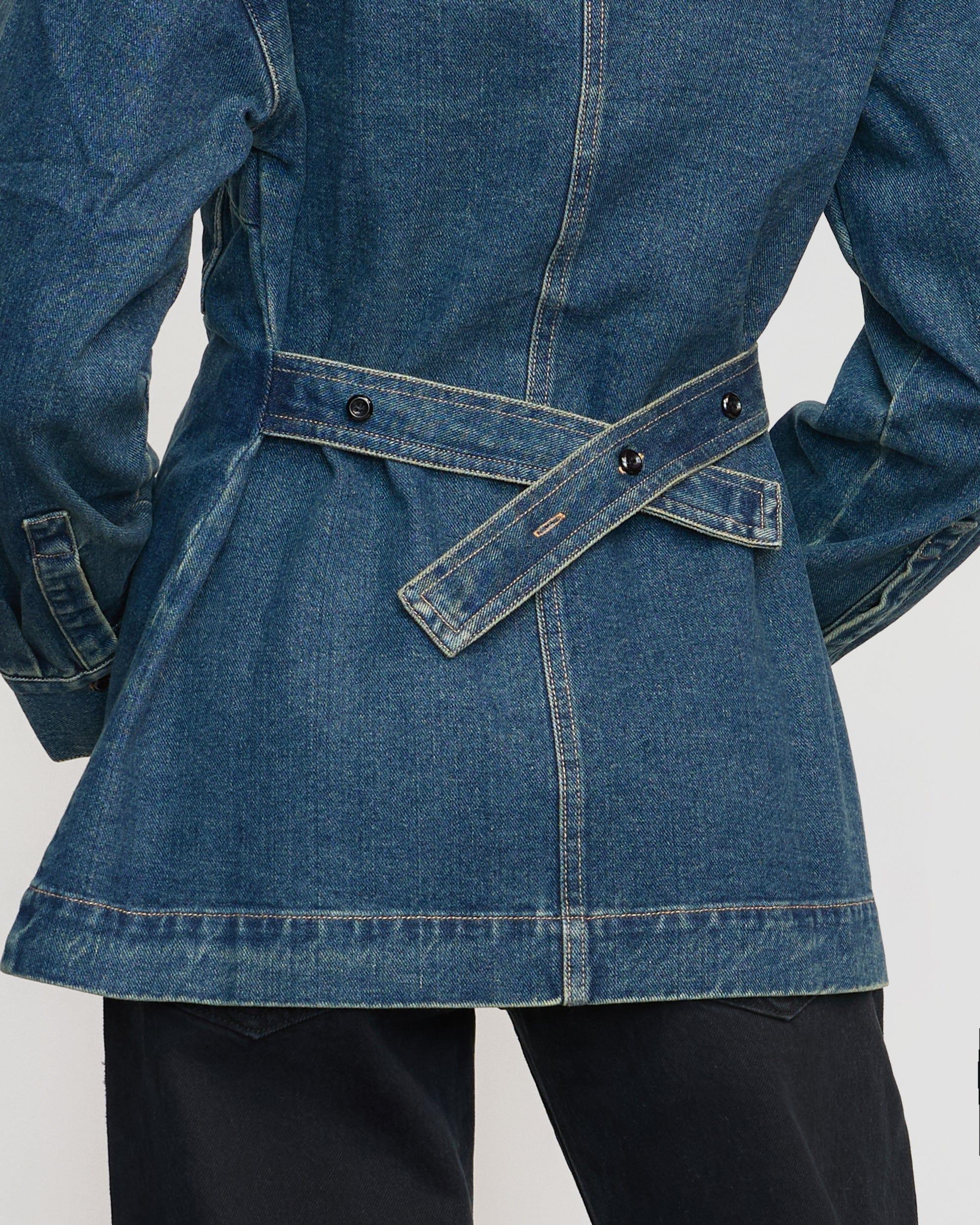 Emmett Structured-Sleeve Denim Jacket Product Image