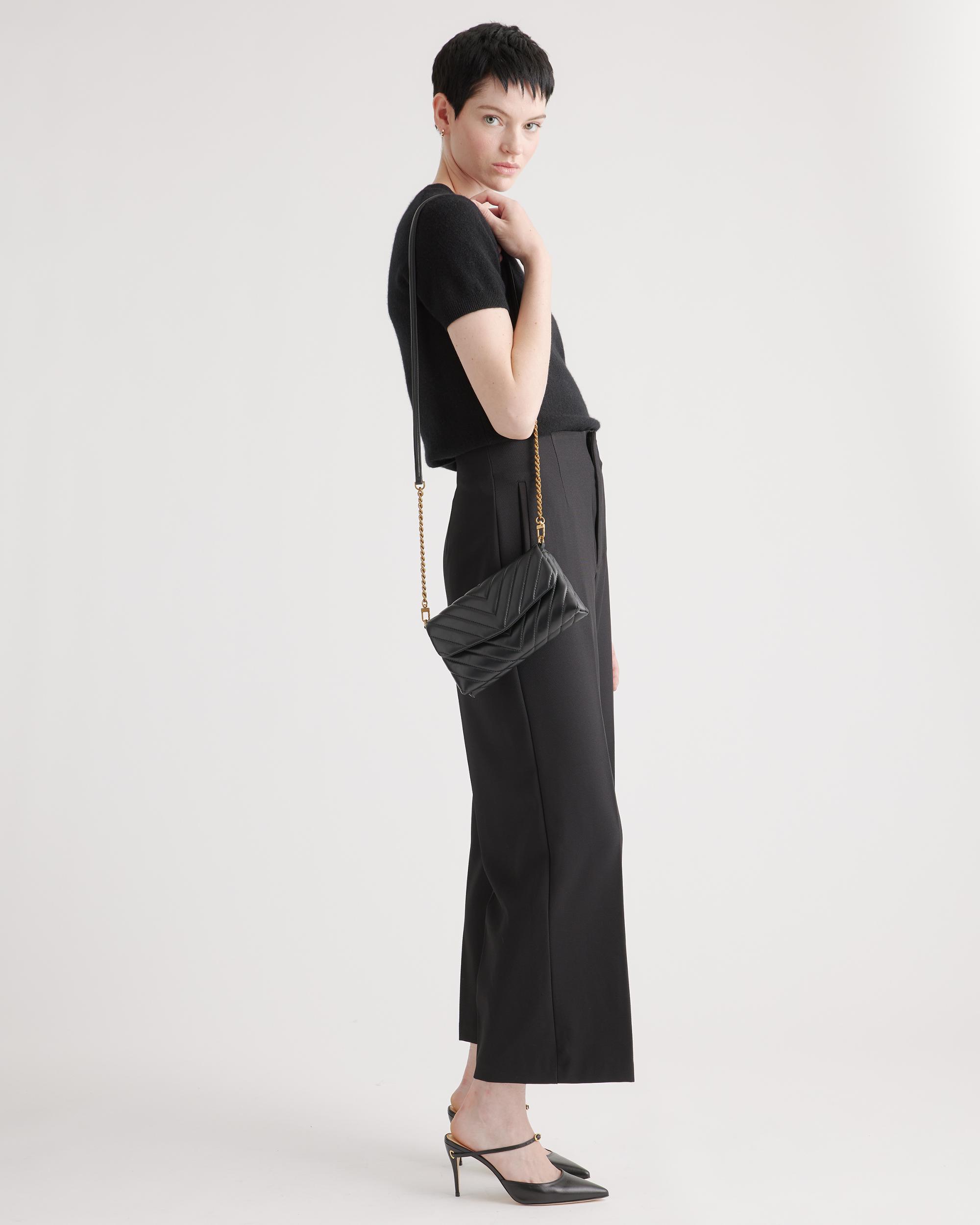 Quince | Women's Italian Leather Quilted Wallet Crossbody Product Image