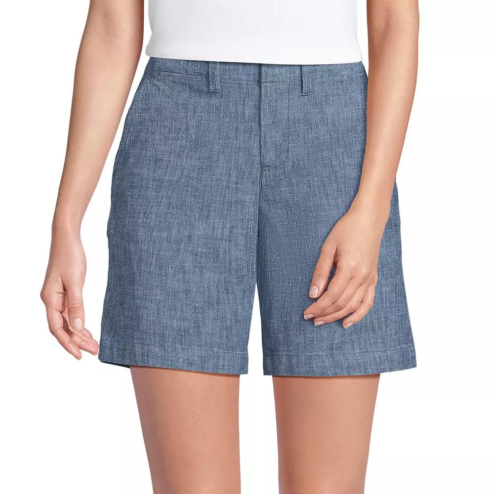 Women's Lands' End Elastic Back Classic Chino Shorts,  Product Image