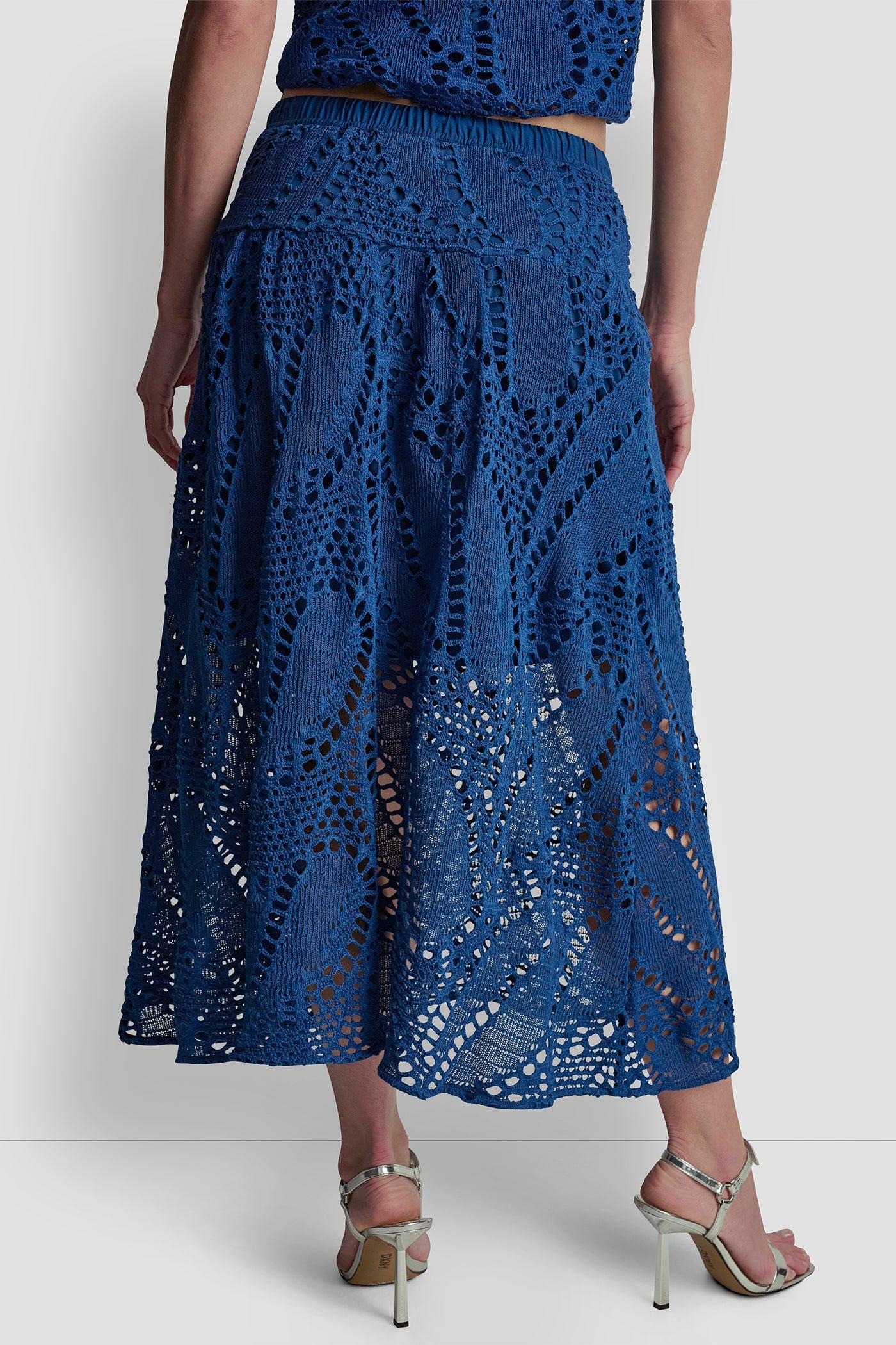 CROCHET LEAF MIDI SKIRT Product Image