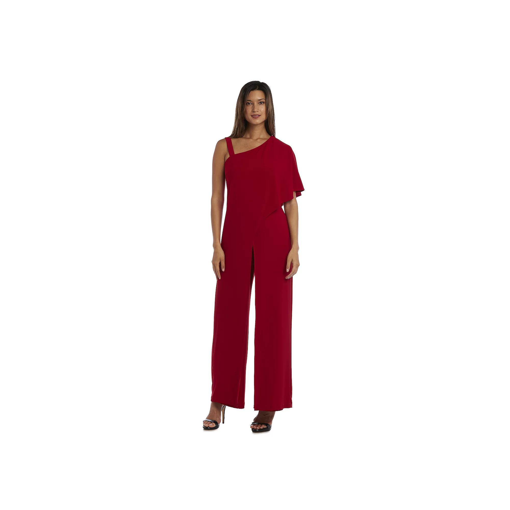 Women's R&M Richards One-Shoulder Drape Panel Jumpsuit,  Product Image