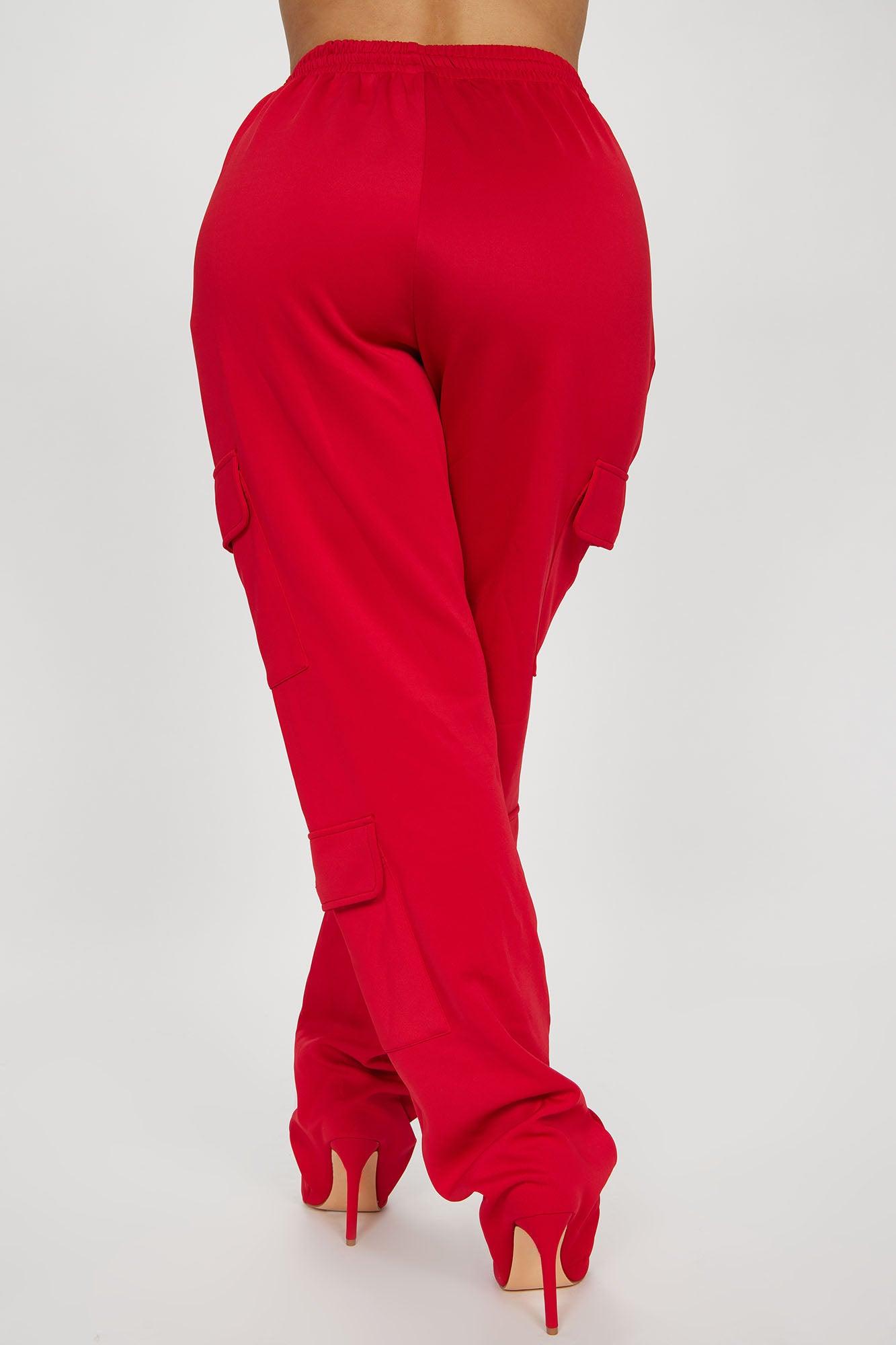 Roxy Pant Boots - Red Product Image