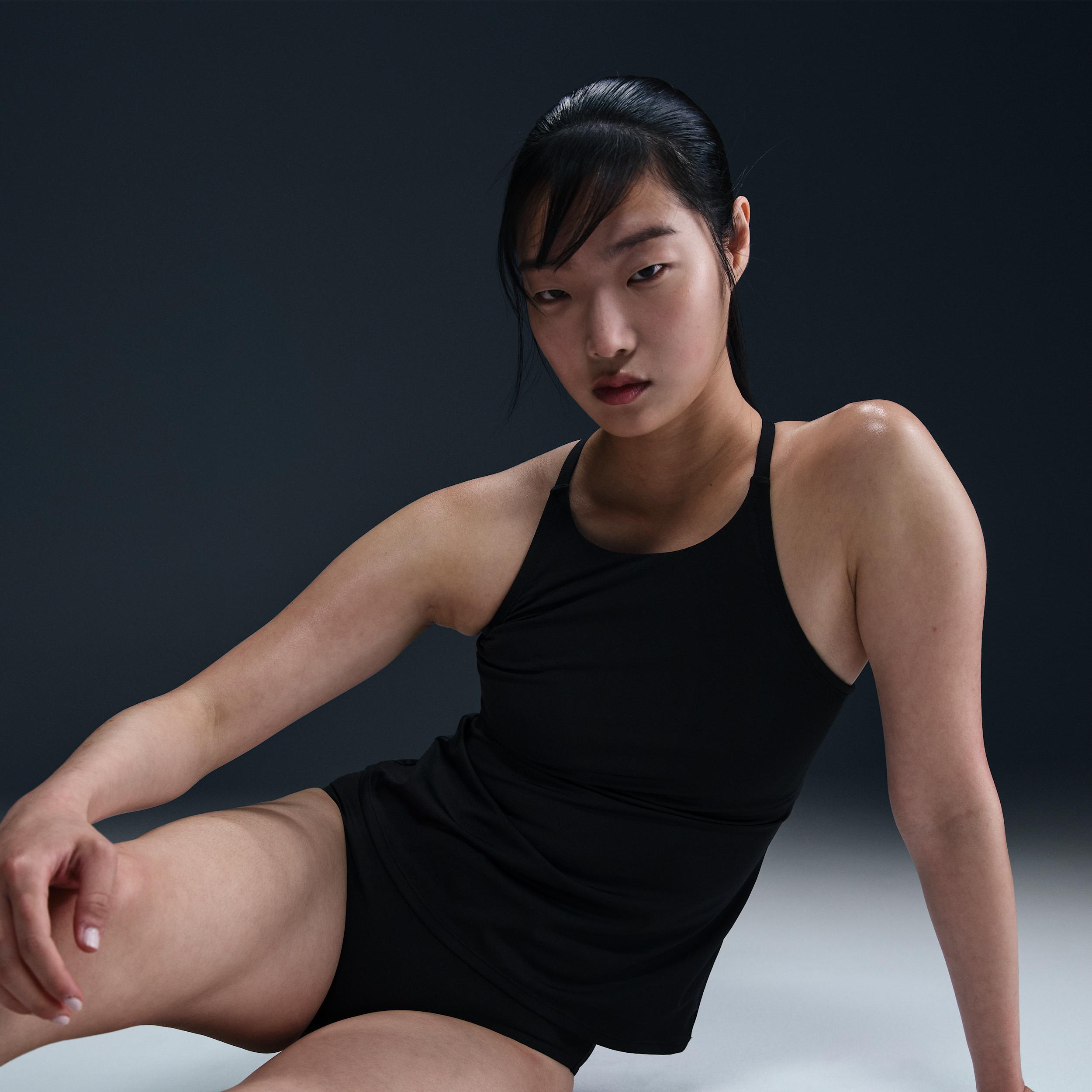 Nike Womens Swim Essential Lace-Up High-Neck Tank Topini | NESSE281-001 Product Image