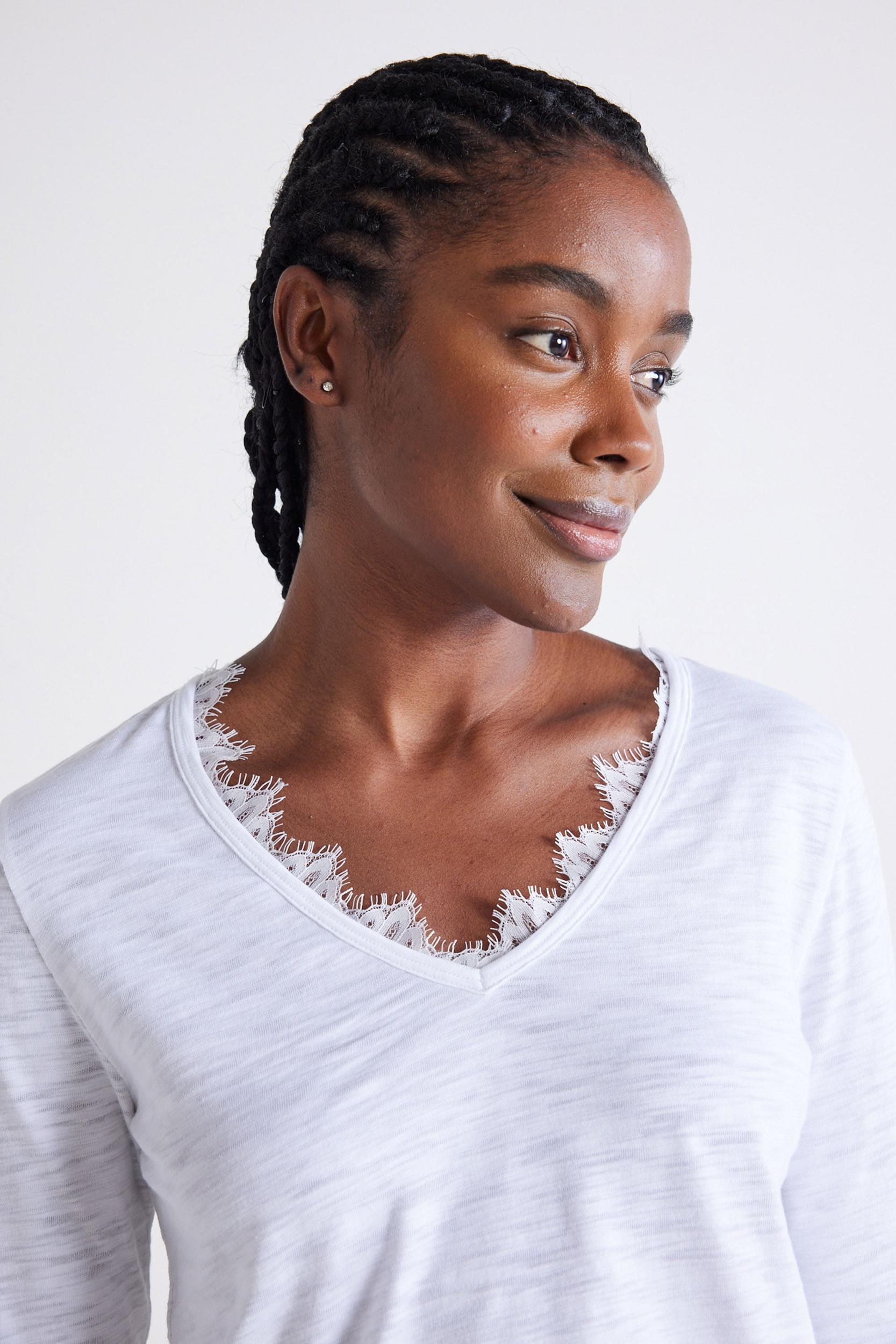 Out from Under Lace Trim Long Sleeve Product Image