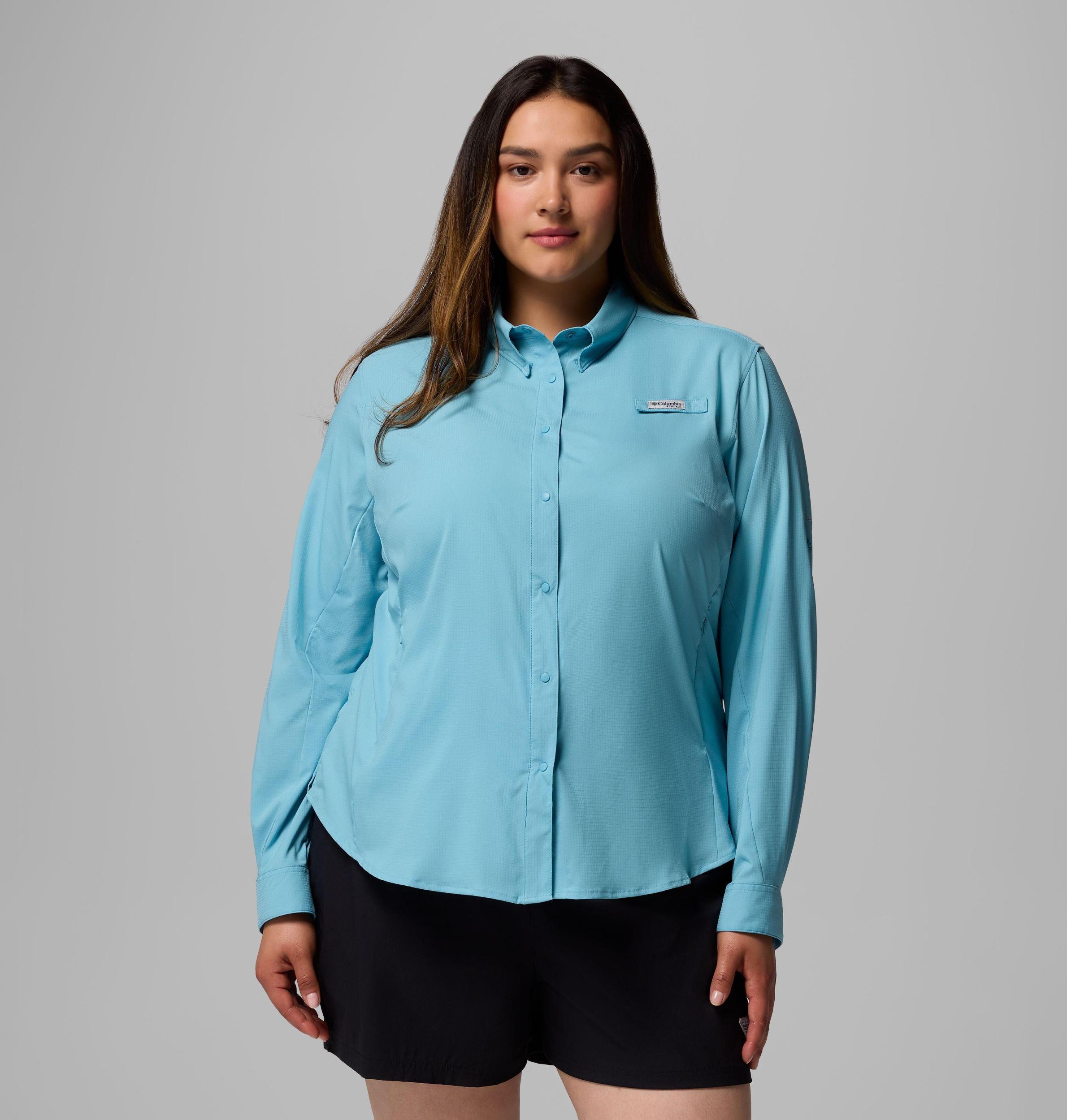 Columbia Womens PFG Tamiami II Long Sleeve Shirt - Plus Size- Product Image