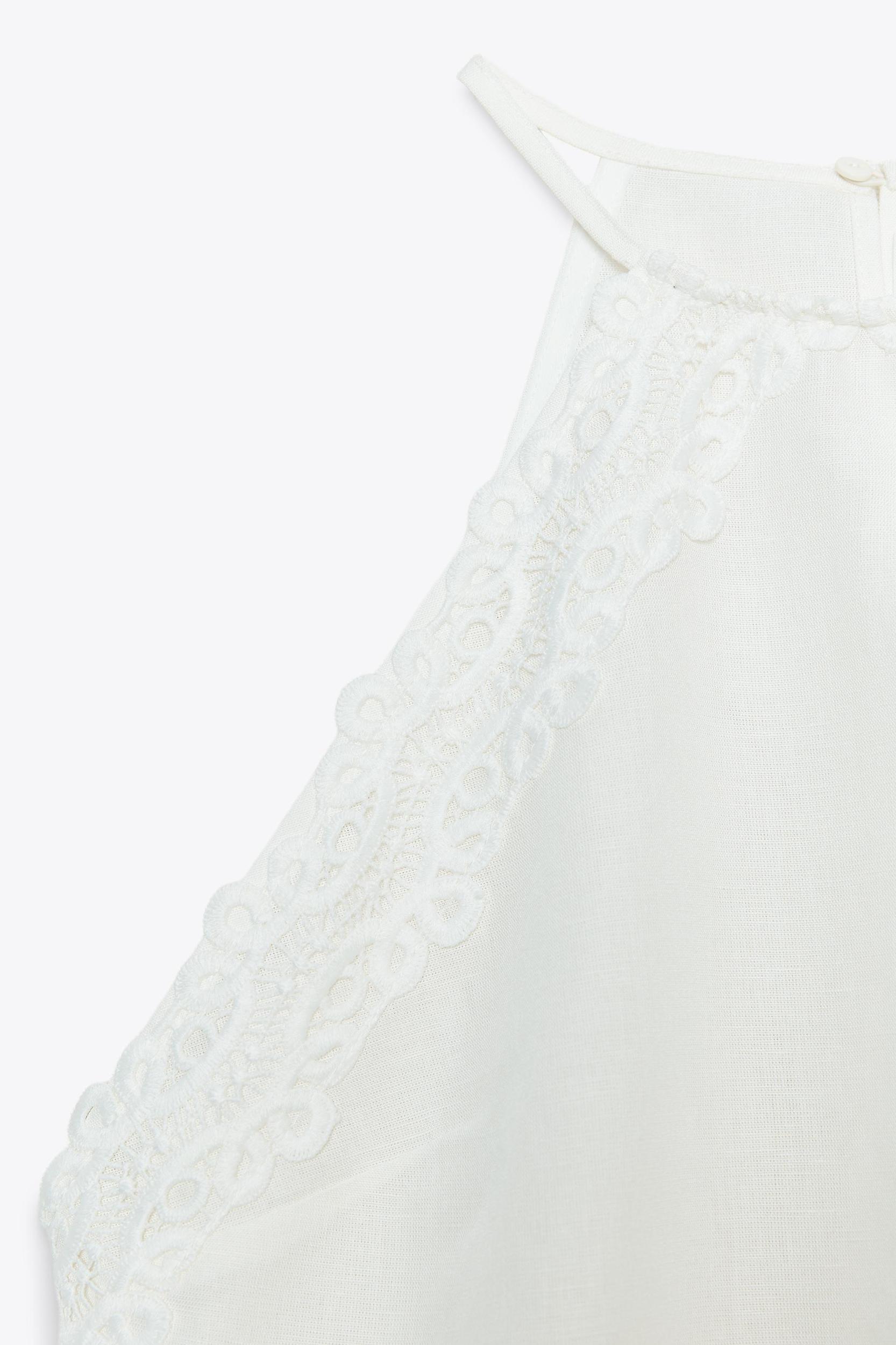 HALTER TOP WITH CROCHET DETAIL Product Image