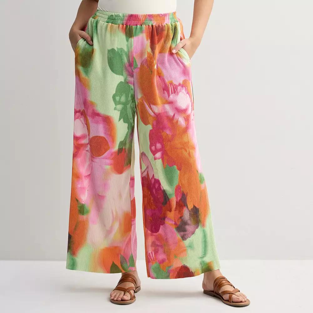 Women's INTEMPO™ Plisse Pants, Size: XL, Pink Garden Product Image