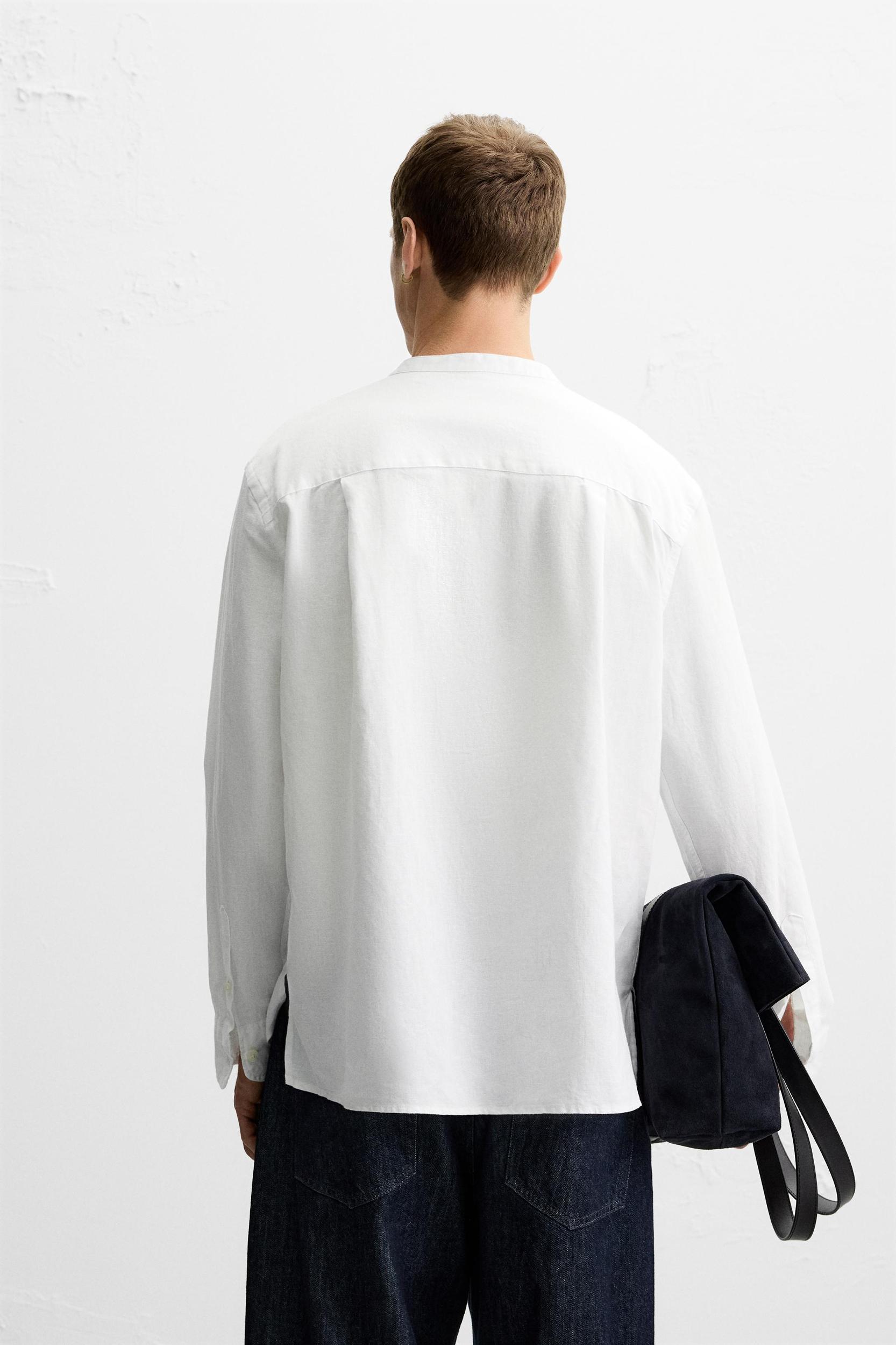 LINEN-COTTON POLO SHIRT Product Image