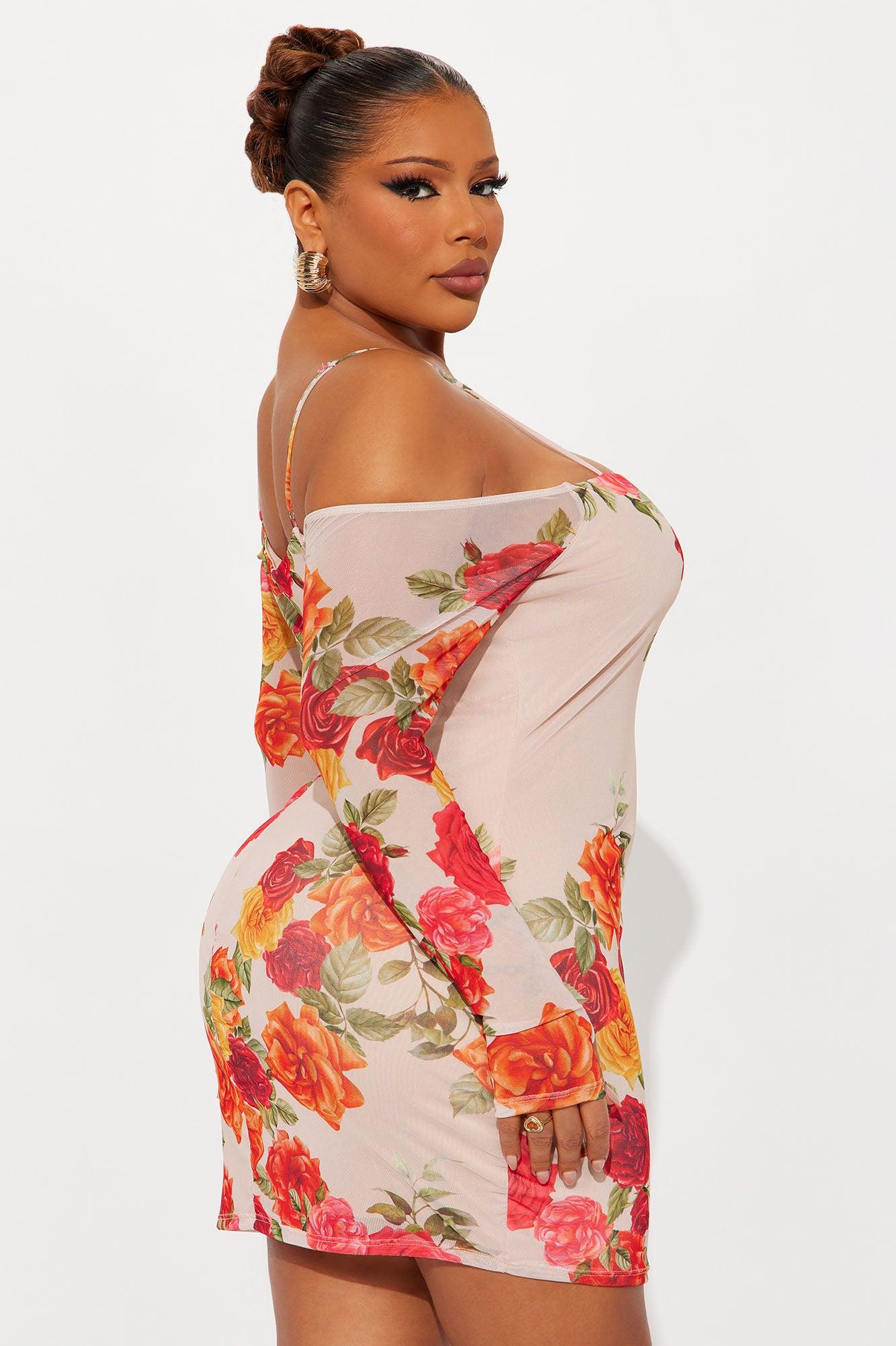 Danielle Mesh Mini Dress - Nude/combo Female Product Image