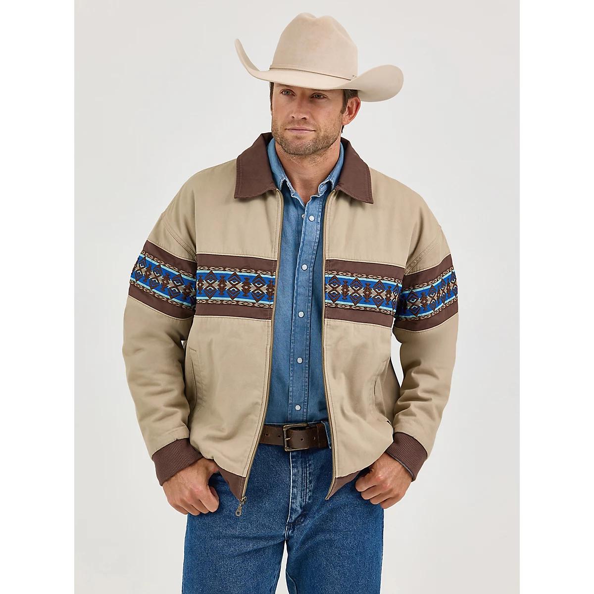 Men's Wrangler® Checotah® Bomber Jacket in North Shore Product Image