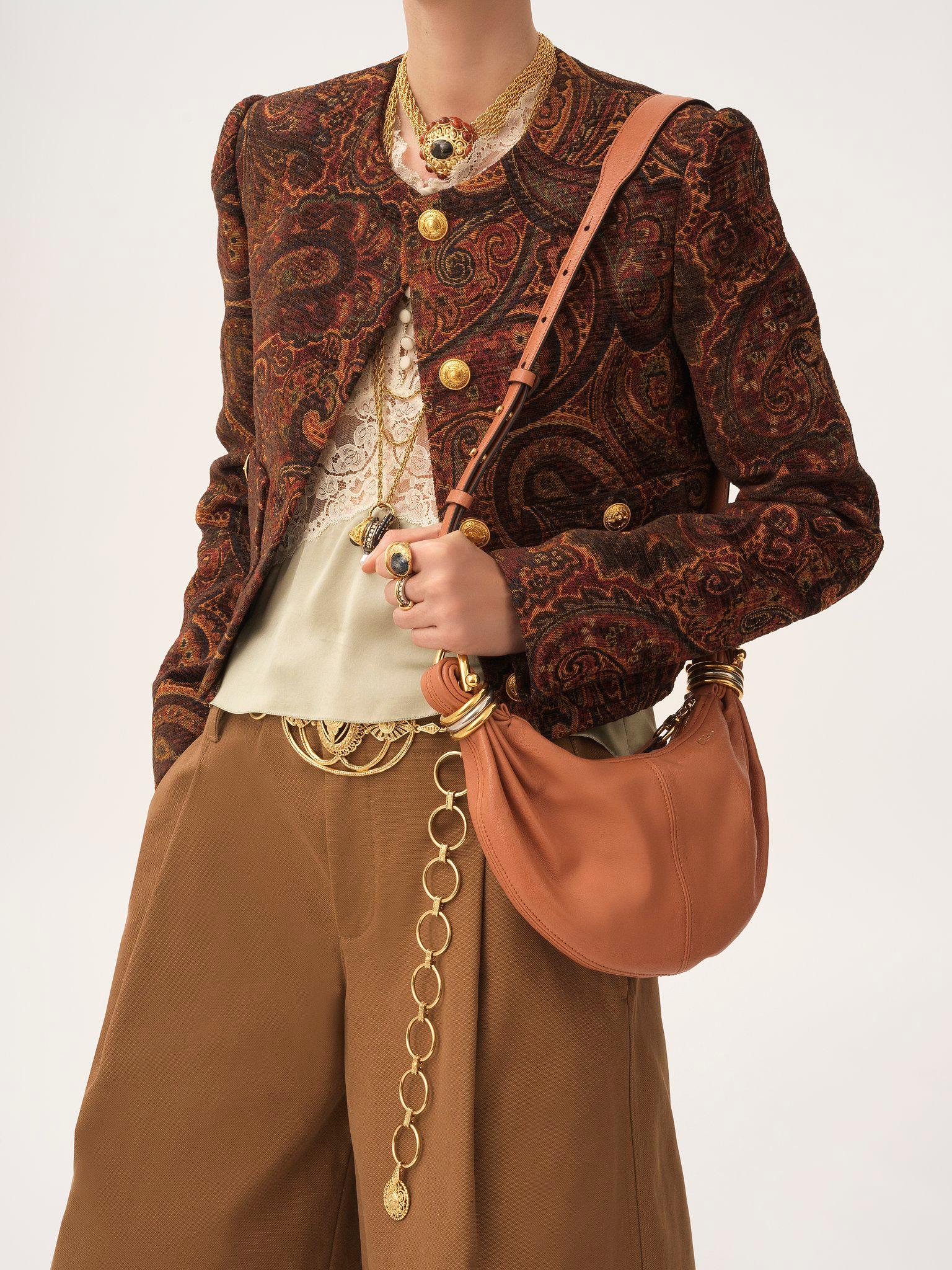 Mini Bracelet Hobo bag in grained leather Product Image