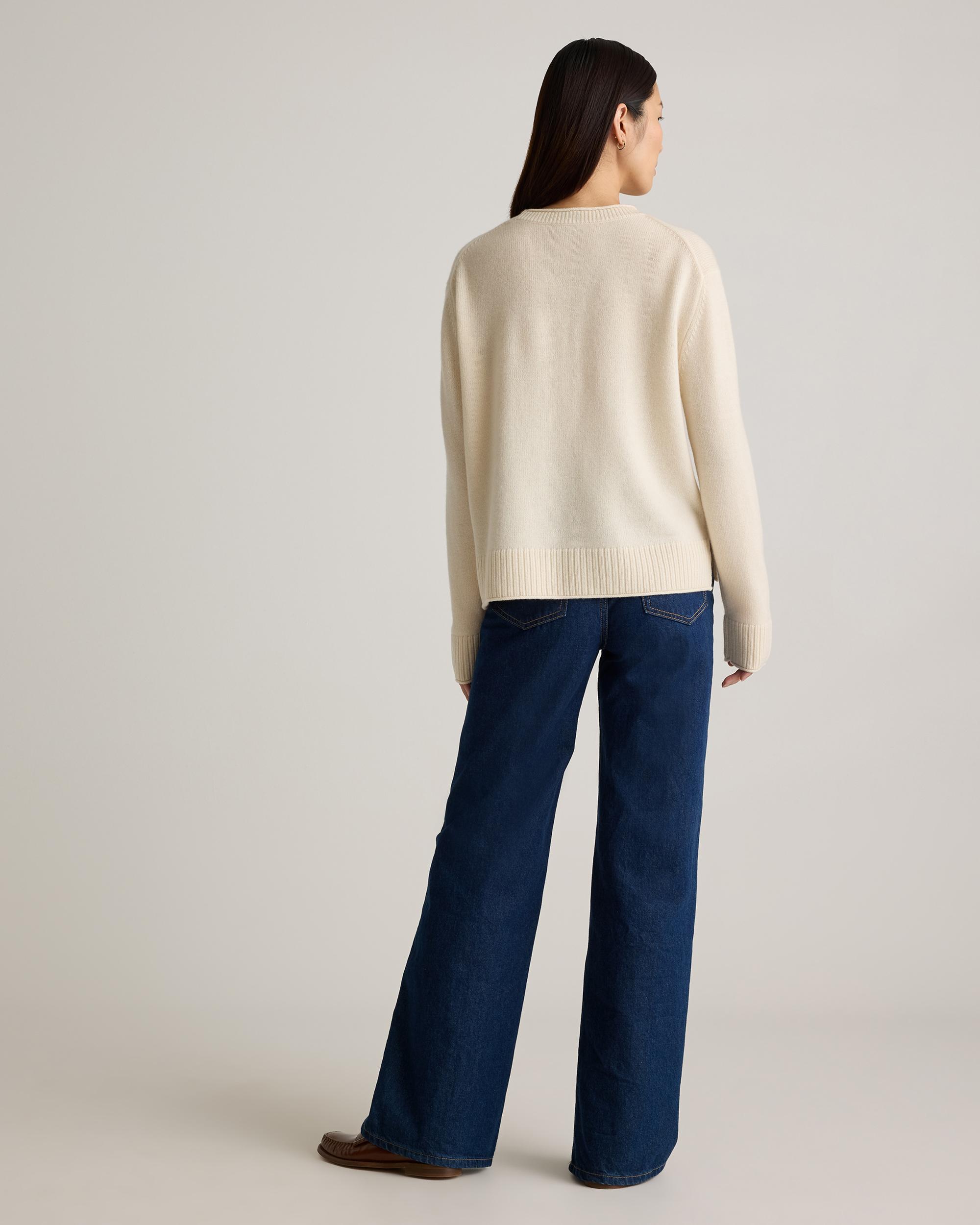 Quince | Women's Mongolian Cashmere Boxy Crewneck Sweater Size XS Product Image