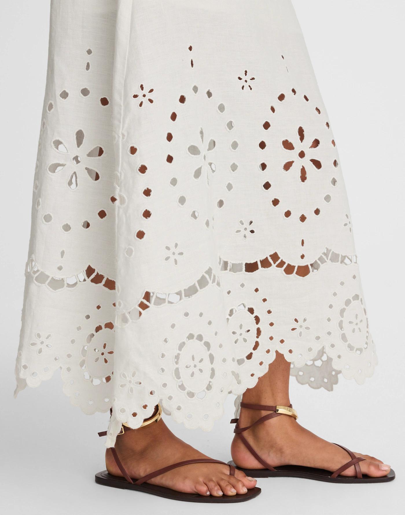 Eyelet-Embroidered Maxi Skirt Product Image