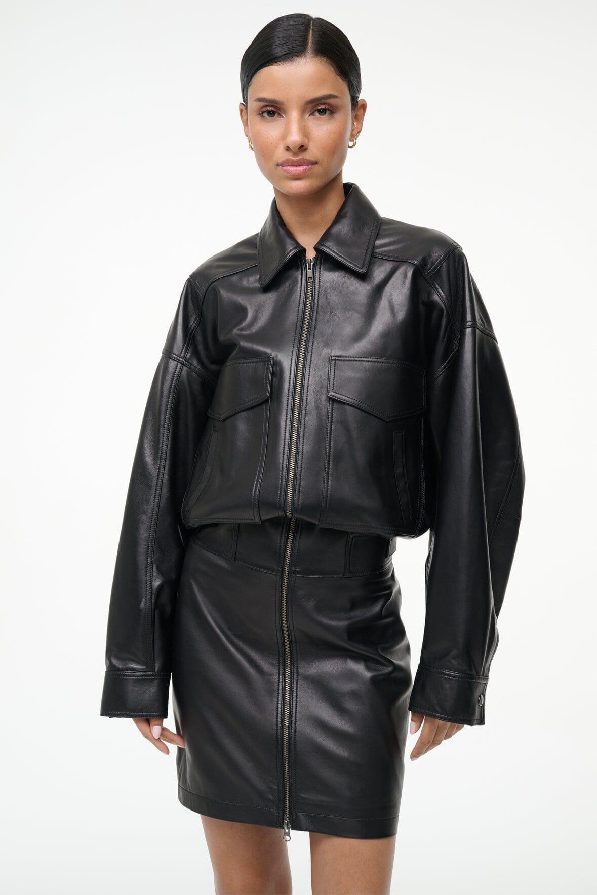 CLAUDETTE LEATHER DRESS | BLACK Product Image
