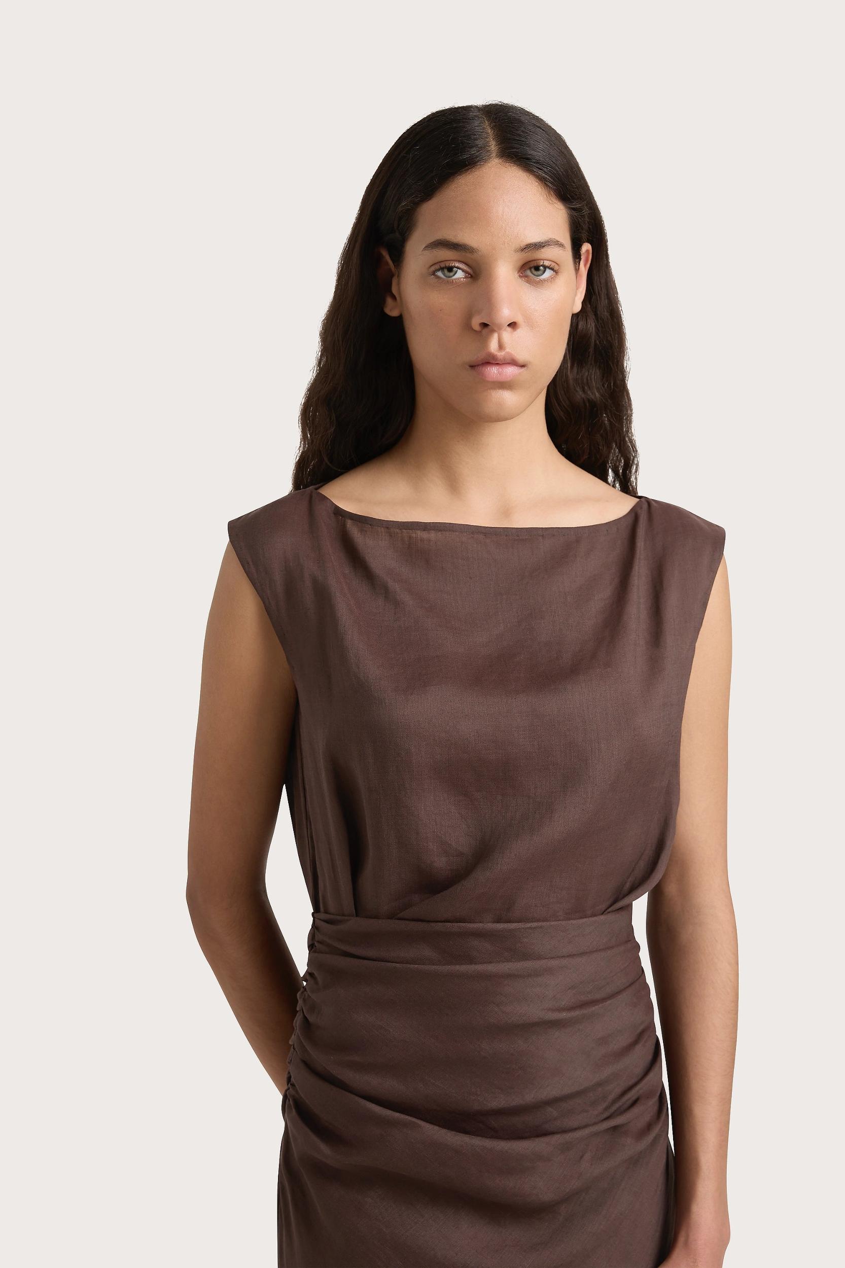 Adelia Maxi Dress Bistre - Final Sale Product Image