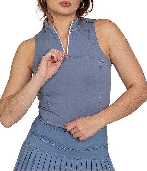 GOLD HINGE Day To Night Quarter-Zip Sleeveless Top Product Image
