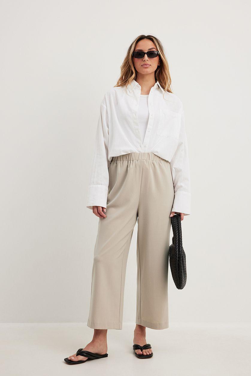 Elastic Waistband Culottes Product Image