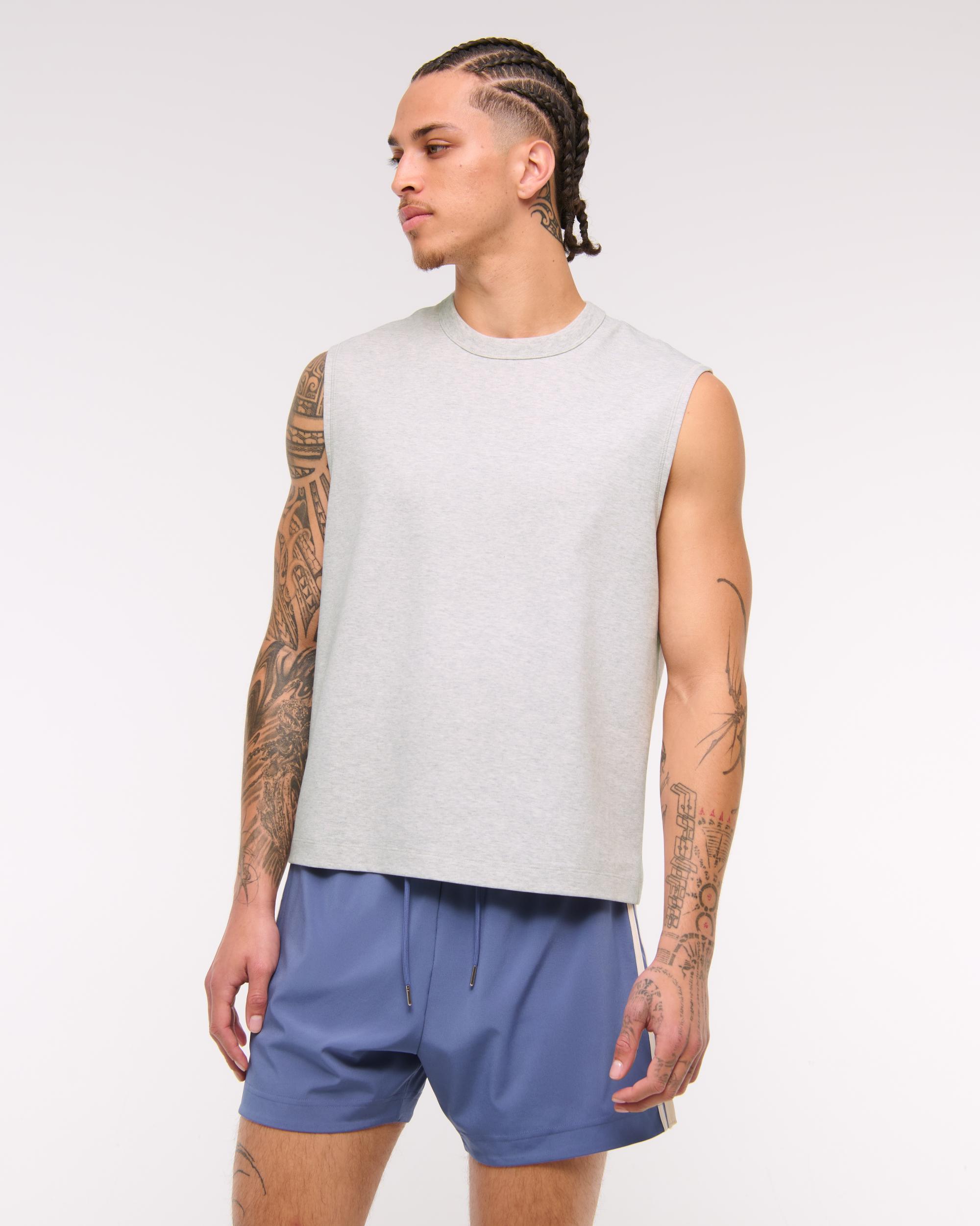 YPB Active Cropped Heavyweight Cotton Tank Product Image