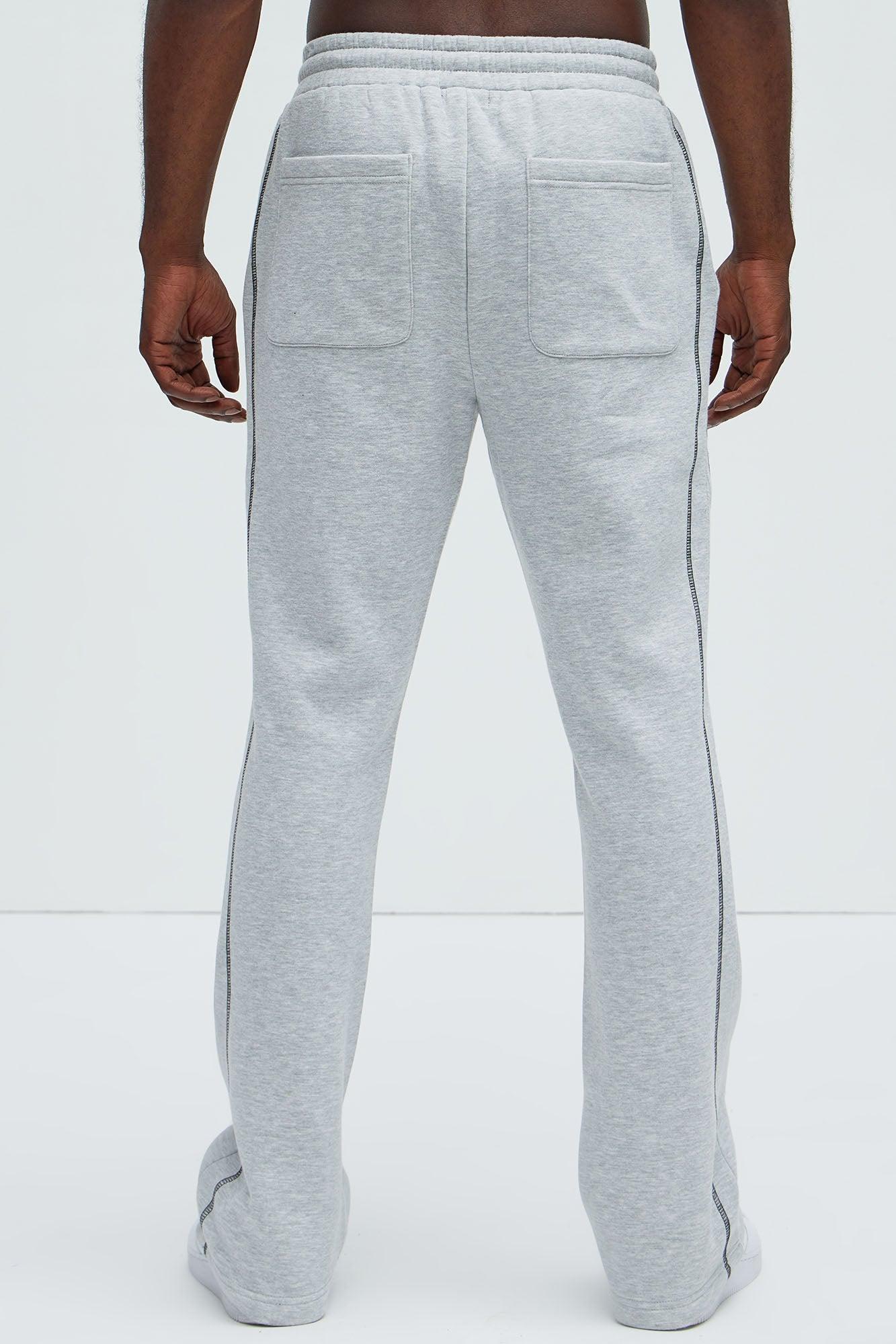 Tyson Trust Me Skinny Flare Contrast Sweatpants - Heather Grey Product Image
