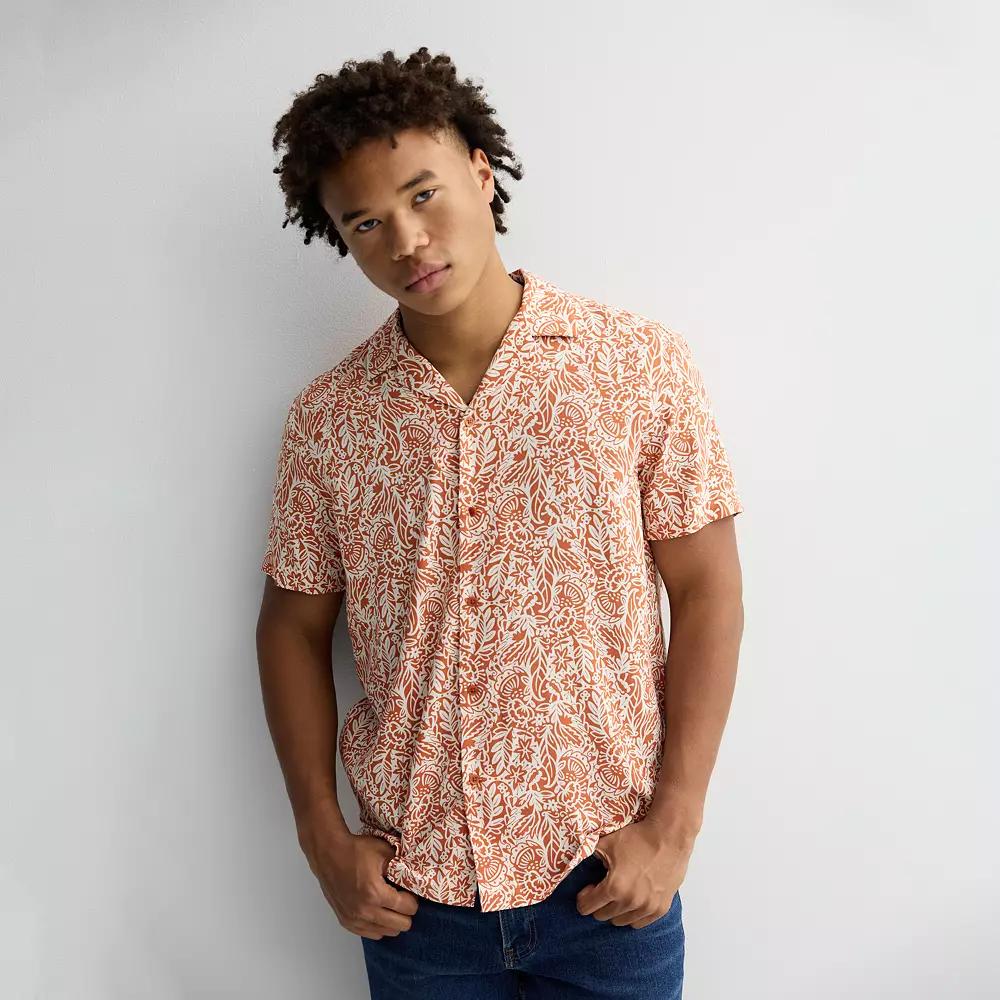 Men's Apt. 9 Short Sleeve Rayon Camp Collar Shirt,  Product Image