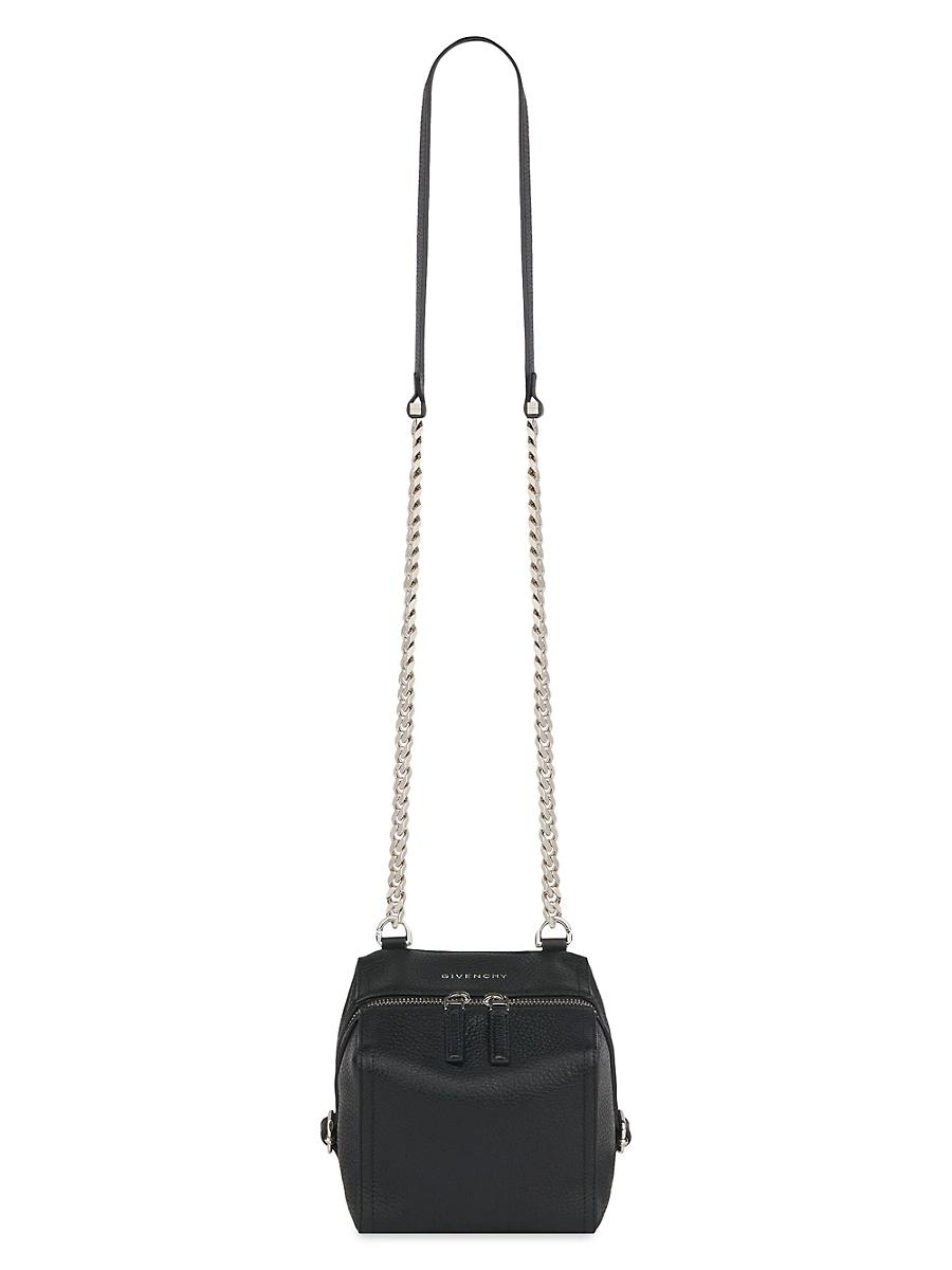Mens Mini Pandora Bag in Grained Leather With Chain Product Image