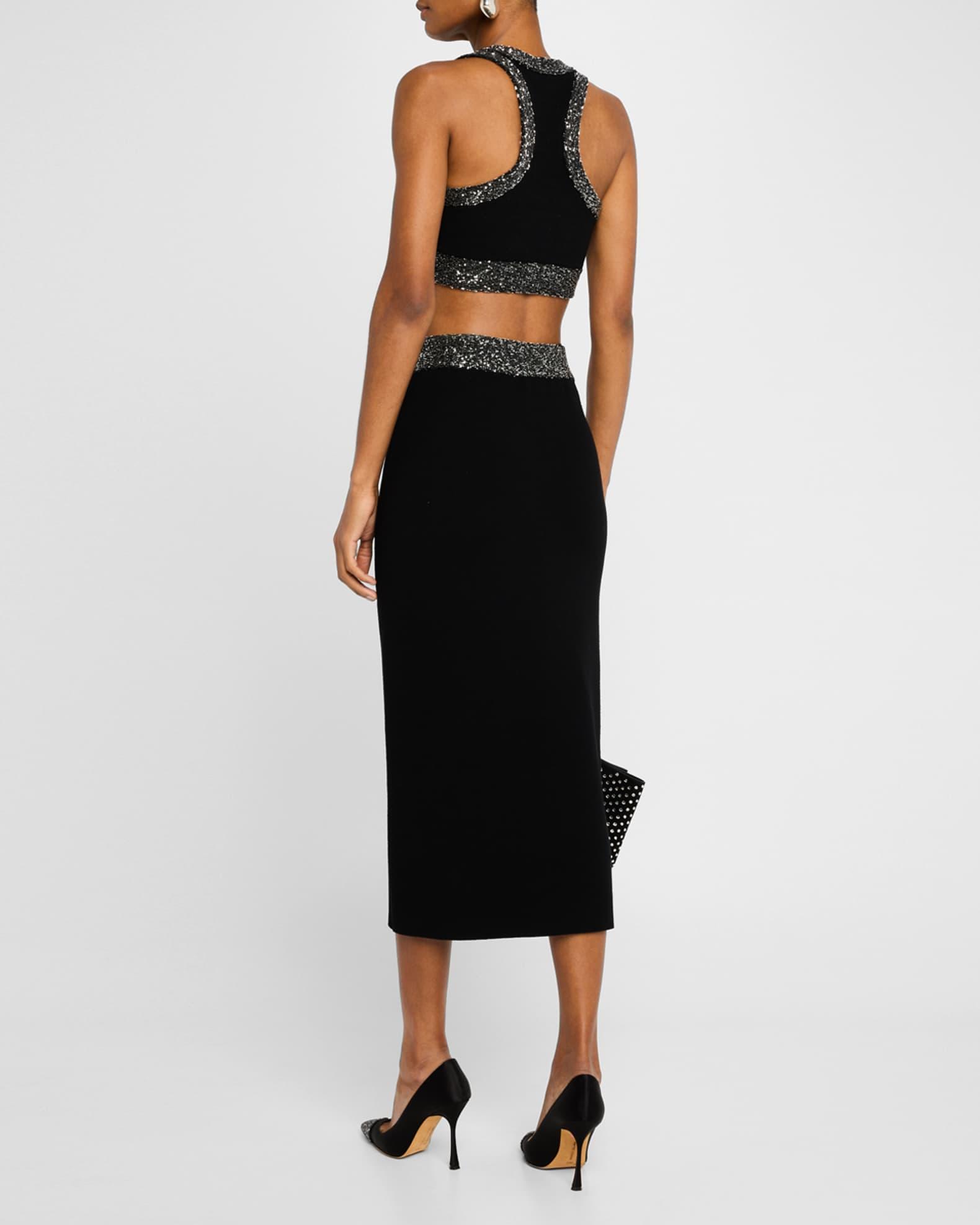 Jane Embellished Knit Midi Skirt Product Image