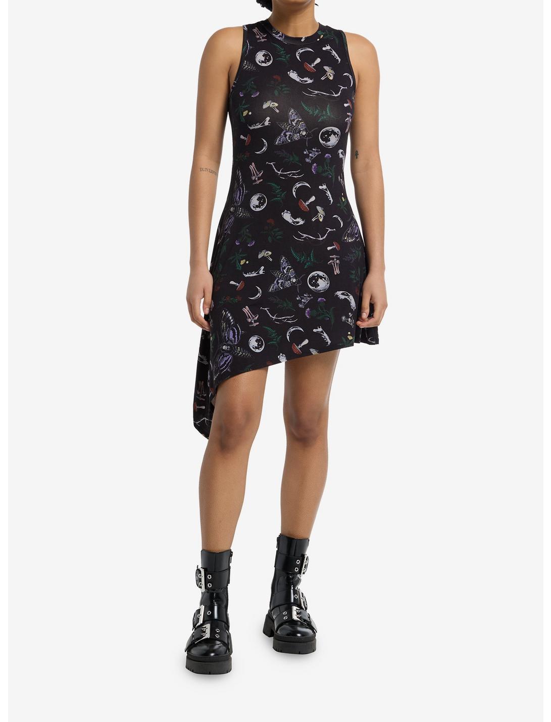 Cosmic Aura Moons & Mushrooms Asymmetrical Tank Dress Product Image