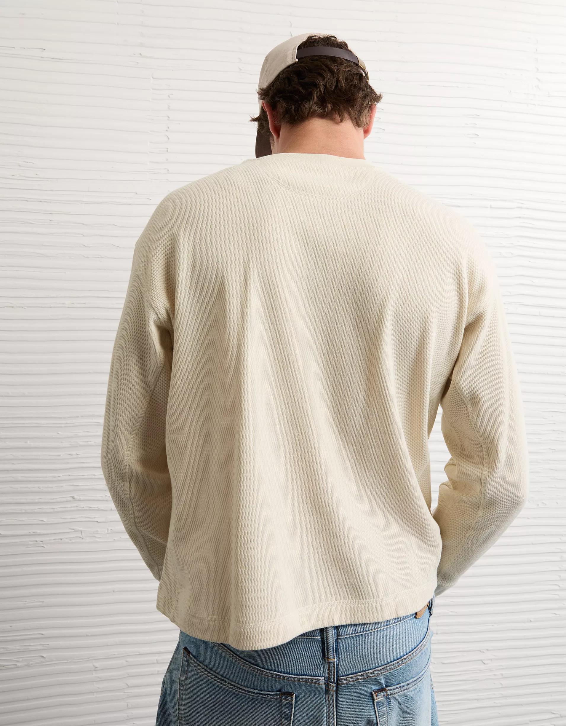AE Boxy Washed Thermal Shirt Product Image